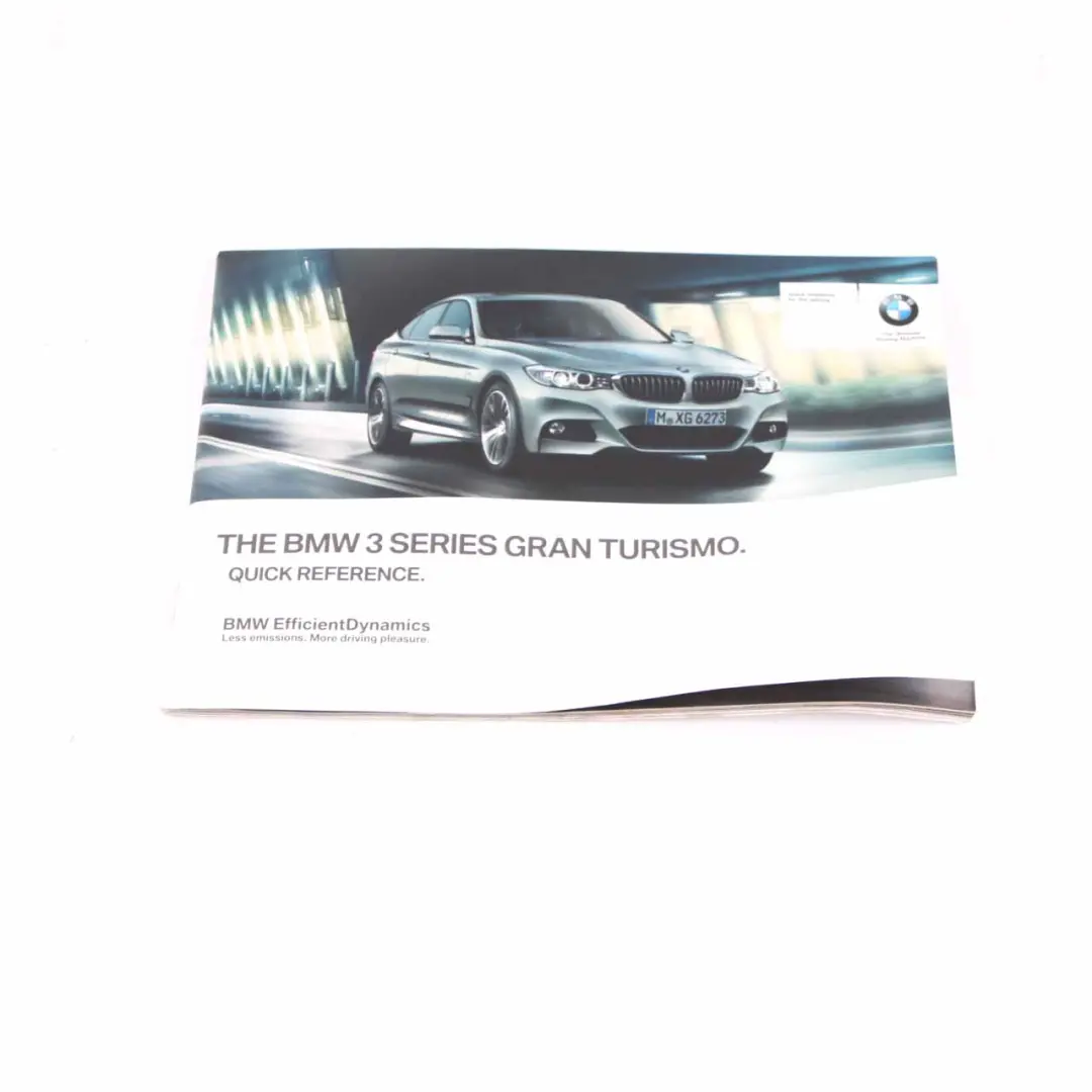 BMW F34 GT Owner's Handbook Quick Reference Booklet Instructions Book Set - SKU 2928364 - Part number 2928364