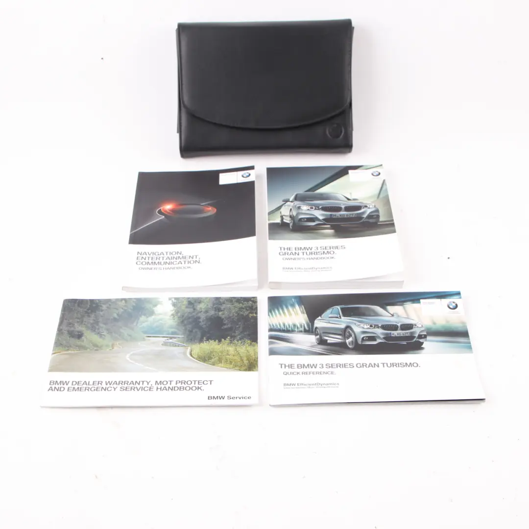 BMW F34 GT Owner's Handbook Quick Reference Booklet Set Pouch Case Wallet - SKU 2956782 - Part number 2956782