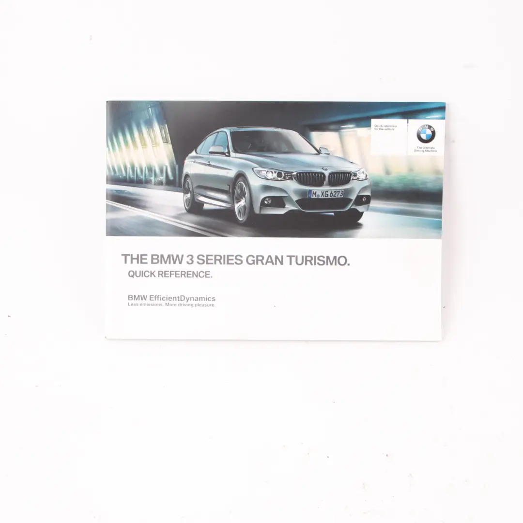 BMW F34 GT Owner's Handbook Quick Reference Booklet Set Pouch Case Wallet - SKU 2956782 - Part number 2956782