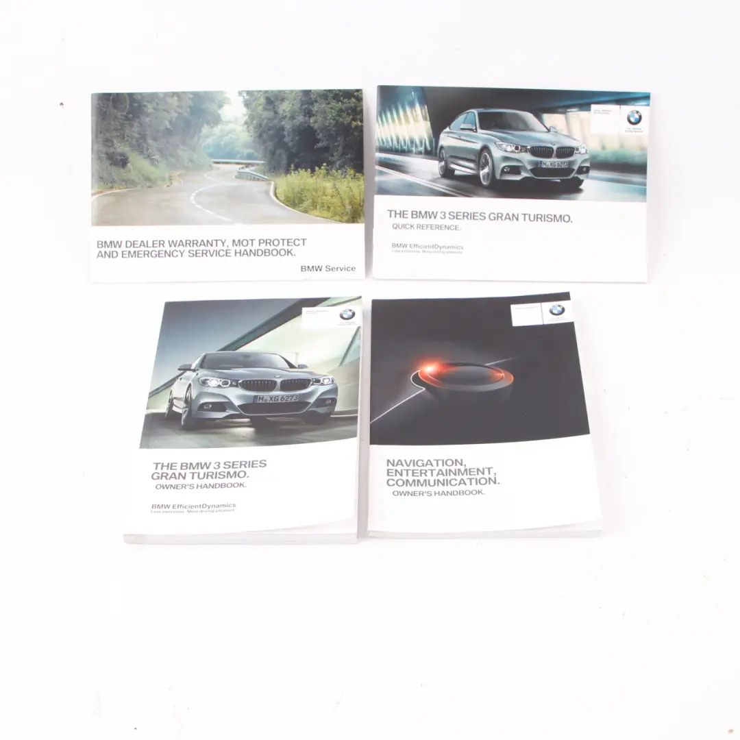 BMW F34 GT Owner's Handbook Quick Reference Booklet Set Pouch Case Wallet - SKU 2956782 - Part number 2956782