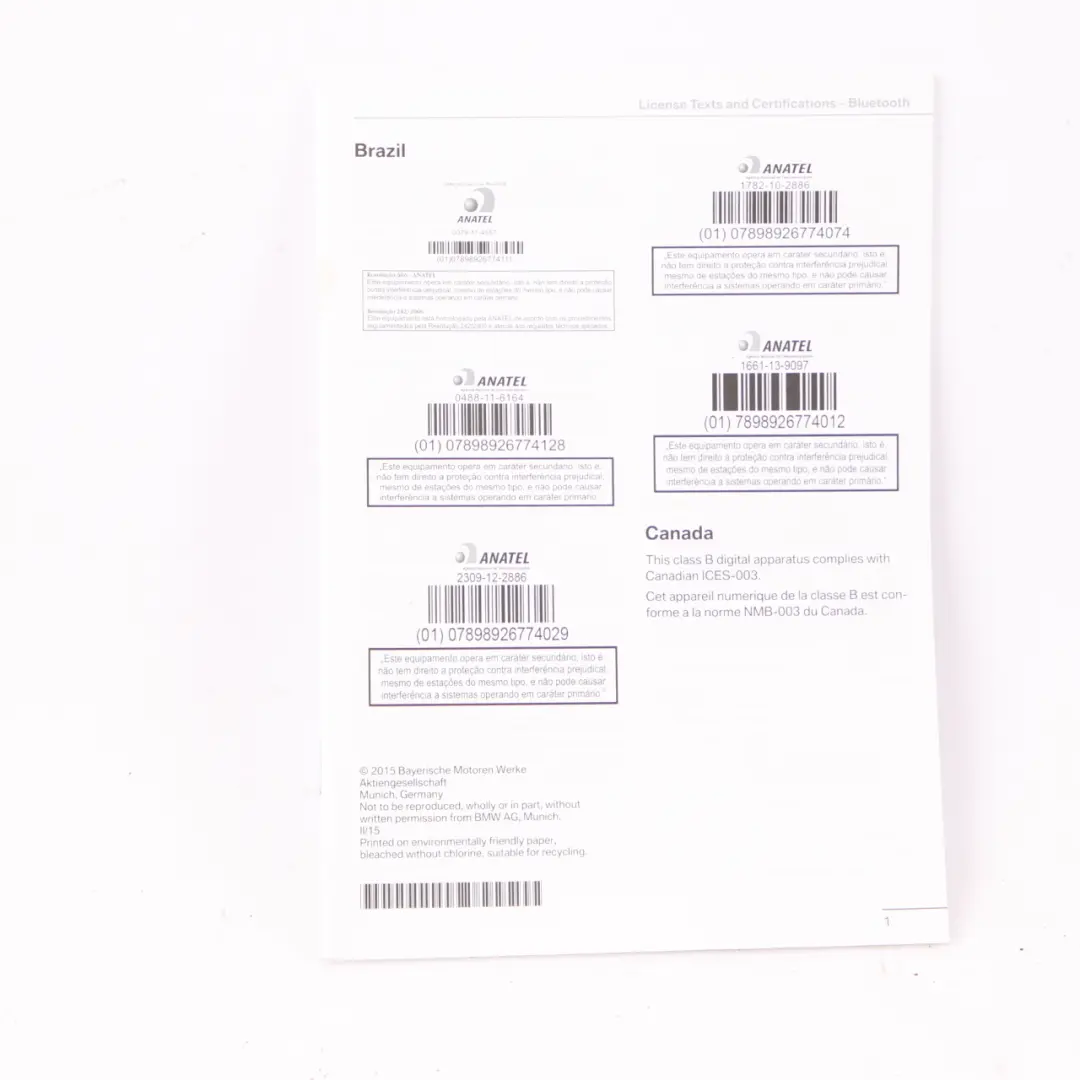  Service Booklet BMW F31 Touring Owner's Handbook Case Wallet Set - SKU 2960469 - Part number 2960469