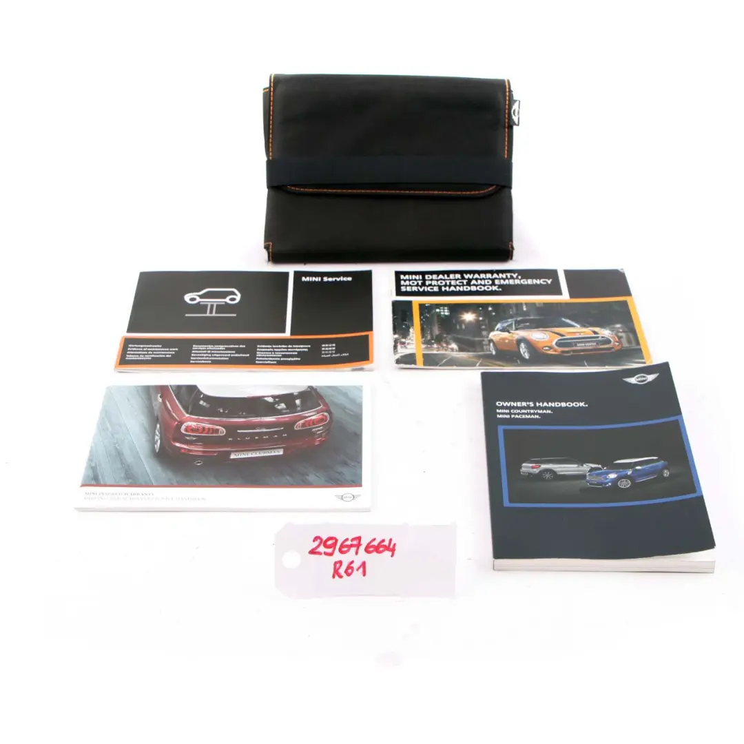 Mini Countryman R60 Service Booklet Owner's Handbook Case Wallet Set - SKU 2967664 - Part number 2967664