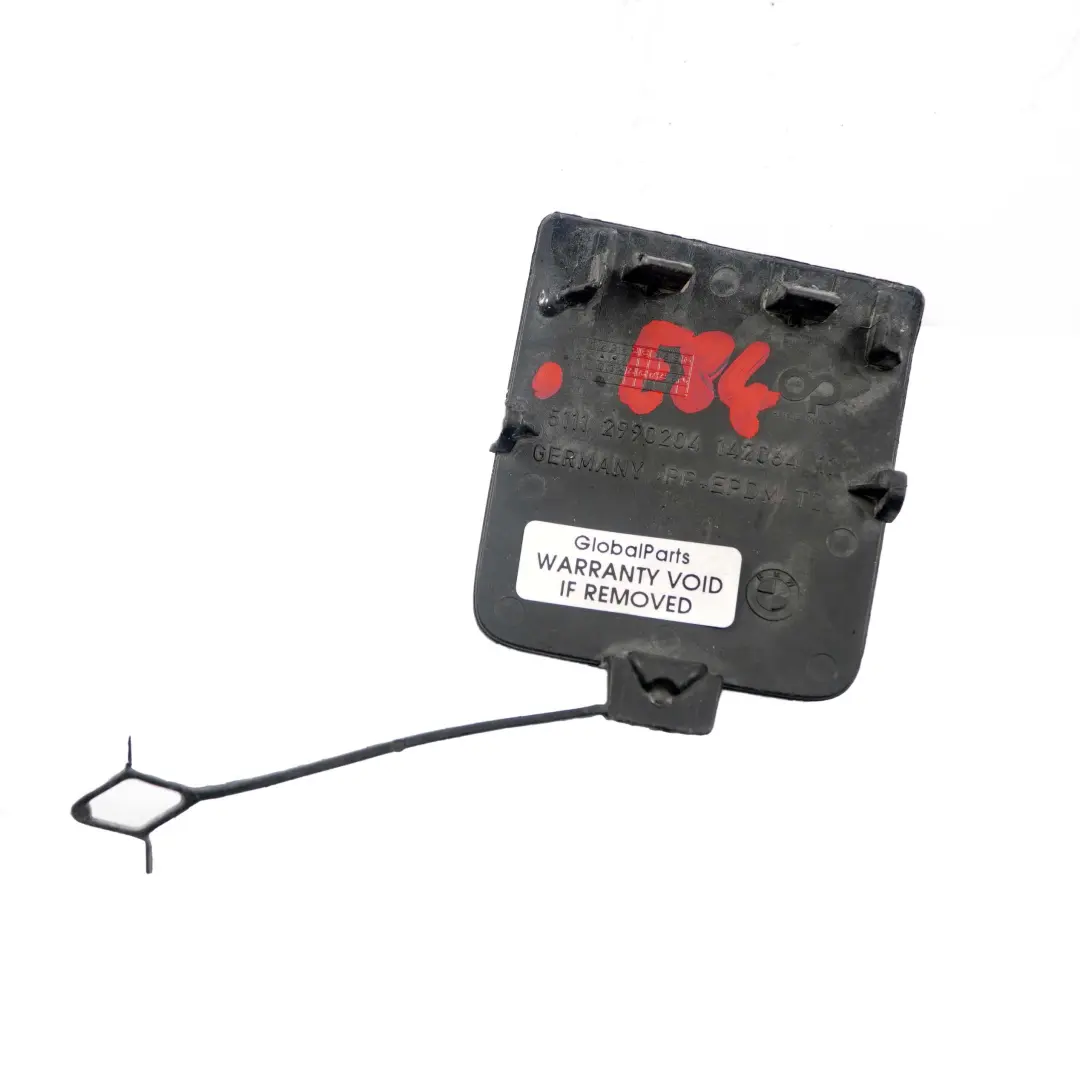 BMW E84 X1 Parachoques Delantero Flap Cubierta Gancho De Remolque Negro - SKU 2990204 - Número de pieza 2990204