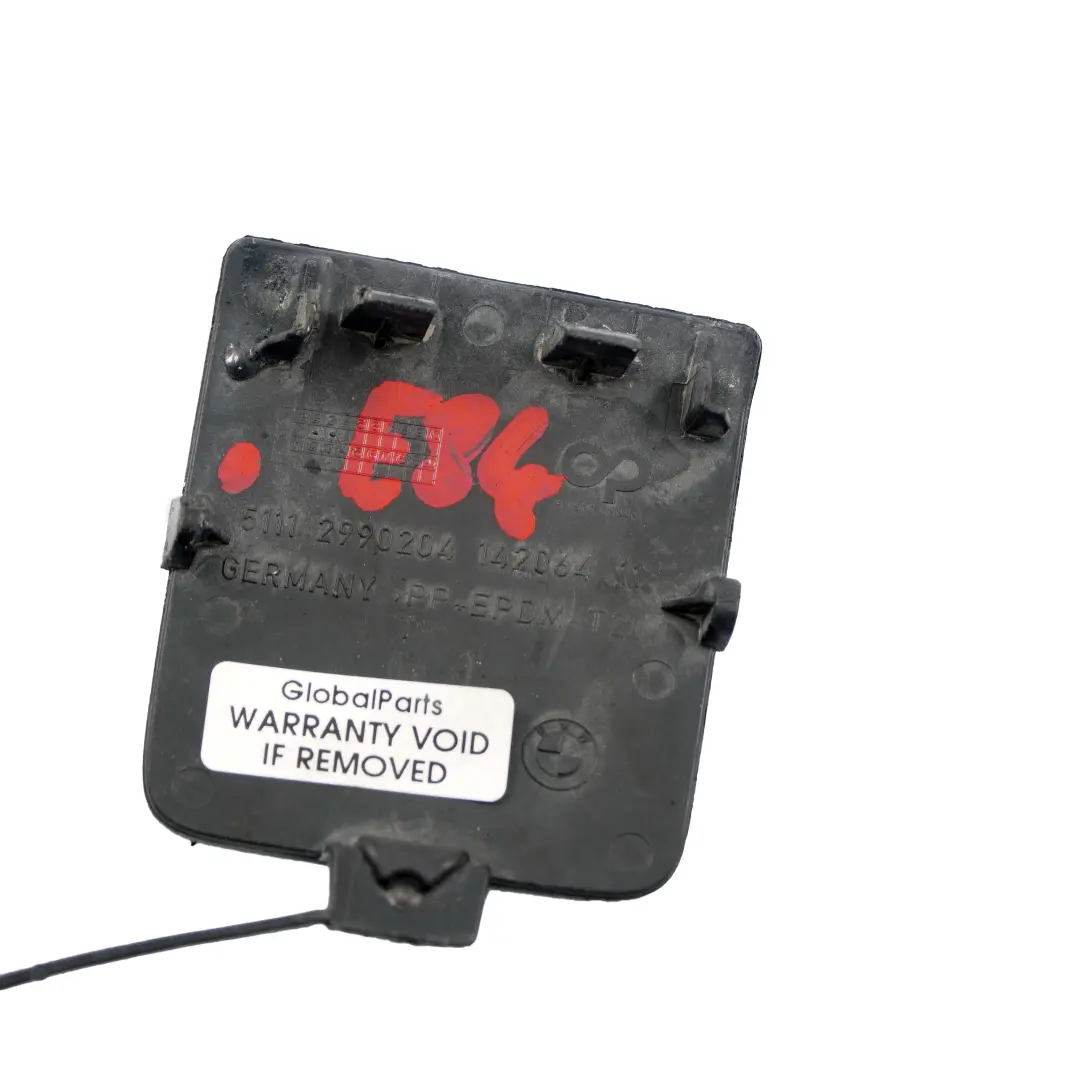 BMW E84 X1 Parachoques Delantero Flap Cubierta Gancho De Remolque Negro - SKU 2990204 - Número de pieza 2990204