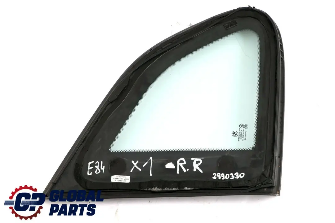 Right O/S Side Window Glass Green AS2 to BMW X1 Series E84 Rear with Part number 2990330 BMW X1 Series E84 Rear Right O/S Side Window Glass Green AS2 - SKU 2990330 - Part number 2990330