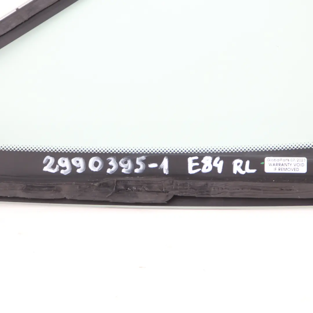Hintere Linke Tür Seitenscheibe Glas Grün Fest AS2 für BMW E84 mit Teilenummer 2990395 BMW E84 Hintere Linke Tür Seitenscheibe Glas Grün Fest AS2 - SKU 2990395-1 - Teilenummer 2990395
