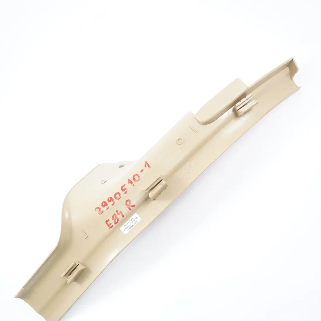 Striscia Ingresso Interno Posteriore Destro Savanna Beige per BMW E84 con numero di parte 2990510 BMW E84 Striscia Ingresso Interno Posteriore Destro Savanna Beige - SKU 2990510-1 - Numero di parte 2990510