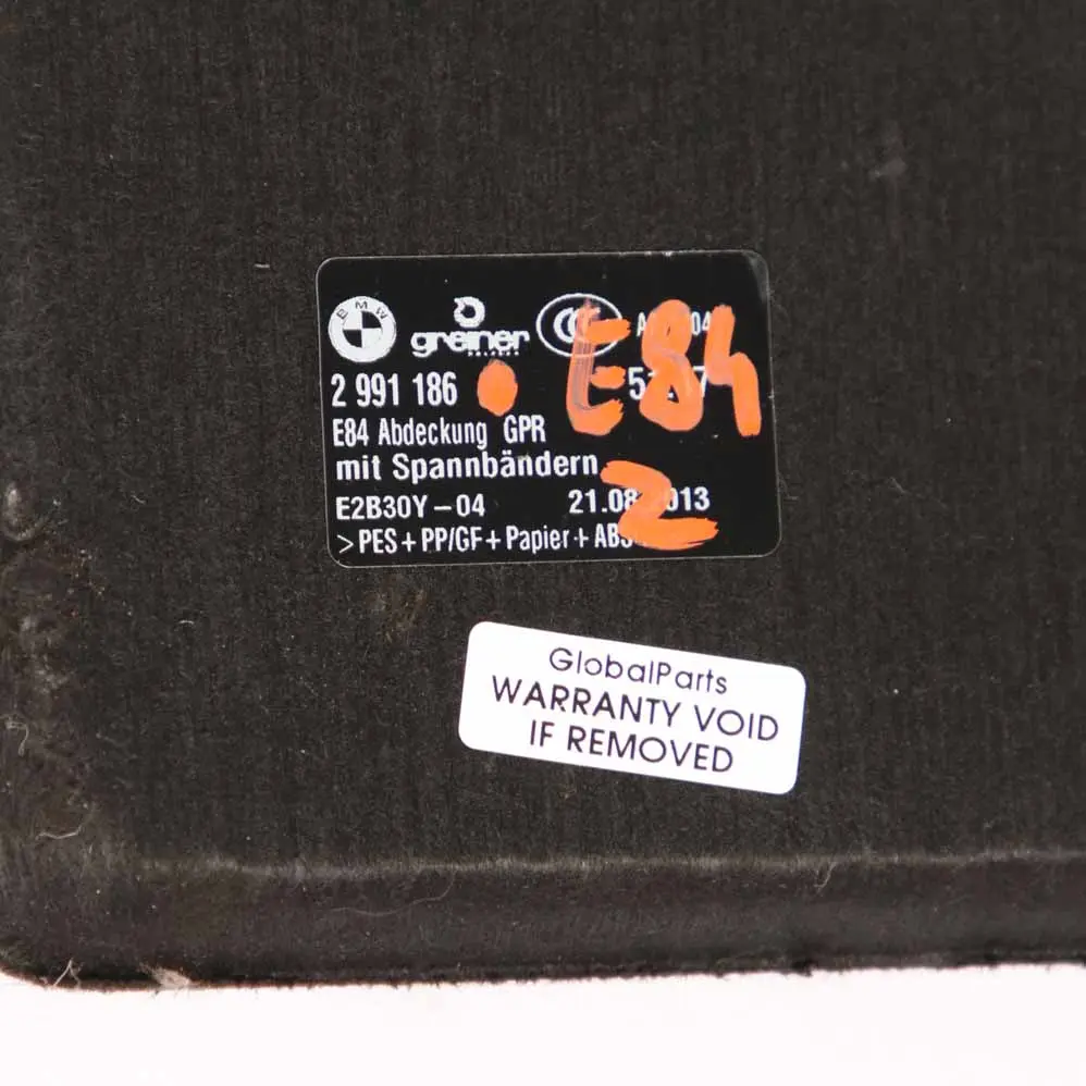 Tapis coffre bagages Panneau recouvrement coffre à bagages pour BMW X1 E84 à propos du numéro de pièce 2990746 BMW X1 E84 Tapis coffre bagages Panneau recouvrement coffre à bagages - SKU 2990746-2 - Numéro de pièce 2990746