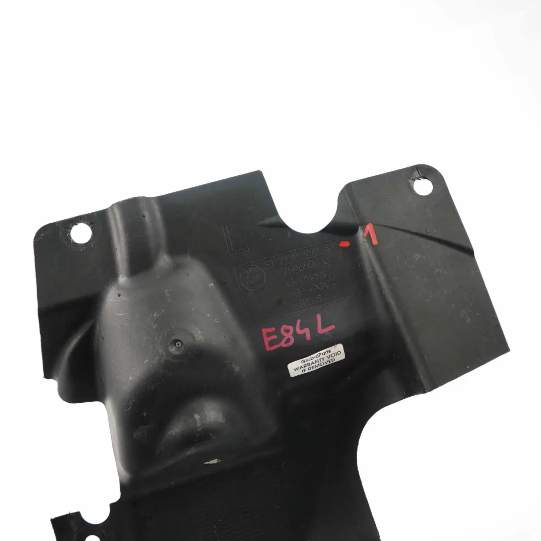 BMW X1 E84 Motor Encapsulado Izquierdo Cubierta Escudo Antisalpicaduras Pieza - SKU 2990819-1 - Número de pieza 2990819