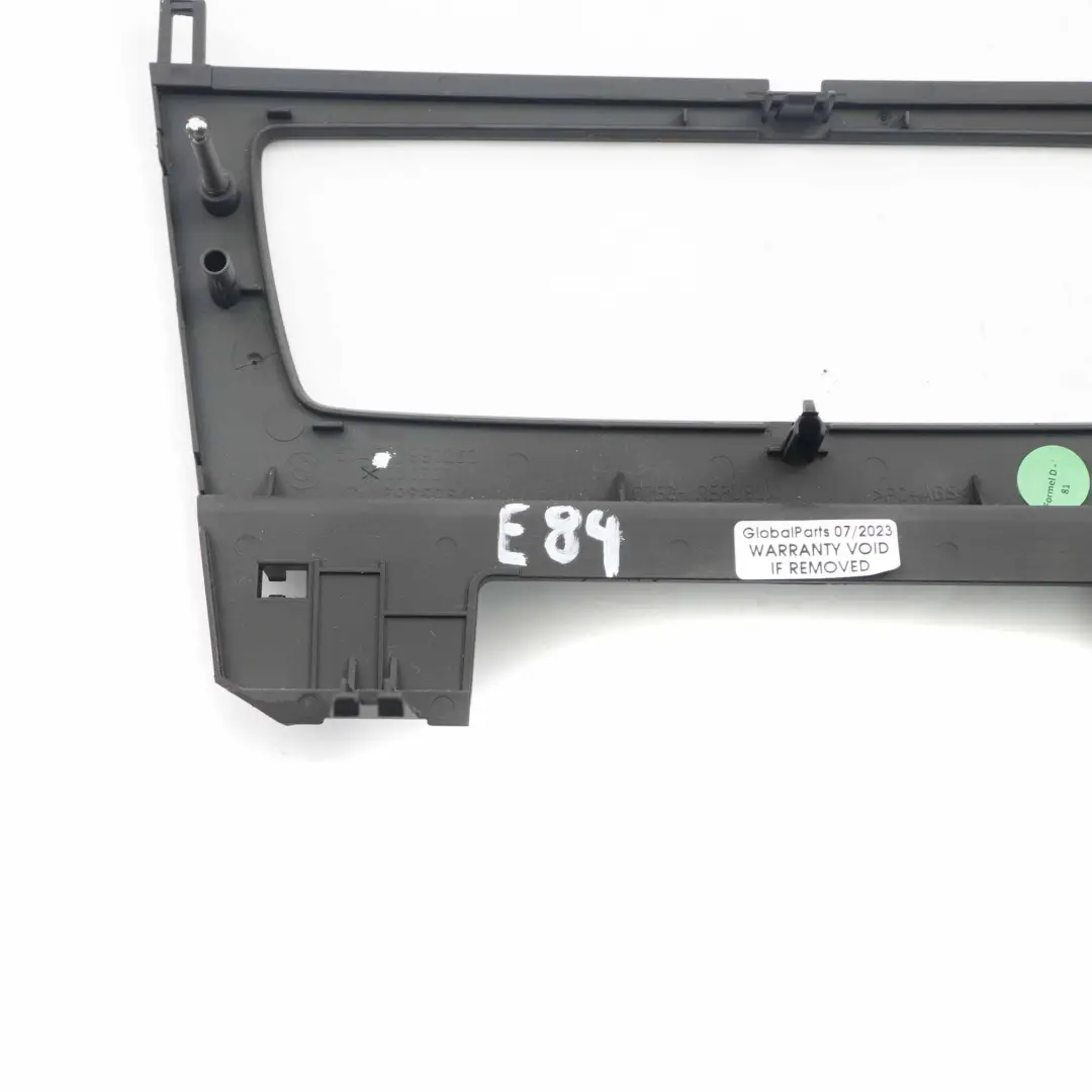 BMW X1 E84 Navigation Console Centrale Cadre Cache Panneau Noir - SKU 2991260 - Numéro de pièce 2991260