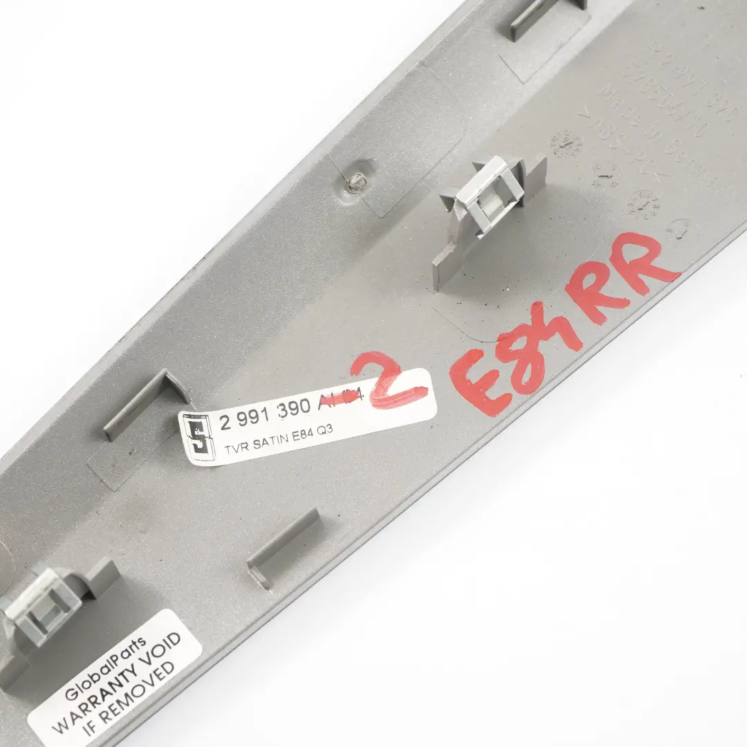 Strip Trim Cover Door Front Rear Right O/S Satinsilber Silver 2 to BMW E84 with Part number 2991390 BMW E84 Strip Trim Cover Door Front Rear Right O/S Satinsilber Silver 2 - SKU 2991390-2 - Part number 2991390