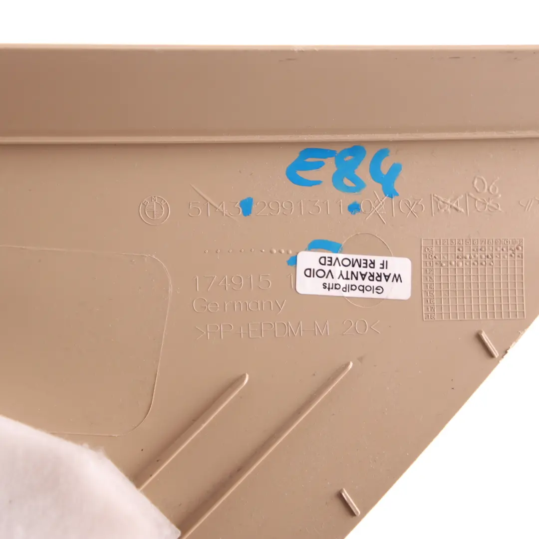 Pillar Trim Left N/S Column C D Panelling Cover Savanna Beige 2991311 to BMW X1 E84 with Part number 2991839 BMW X1 E84 Pillar Trim Left N/S Column C D Panelling Cover Savanna Beige 2991311 - SKU 2991839 - Part number 2991839