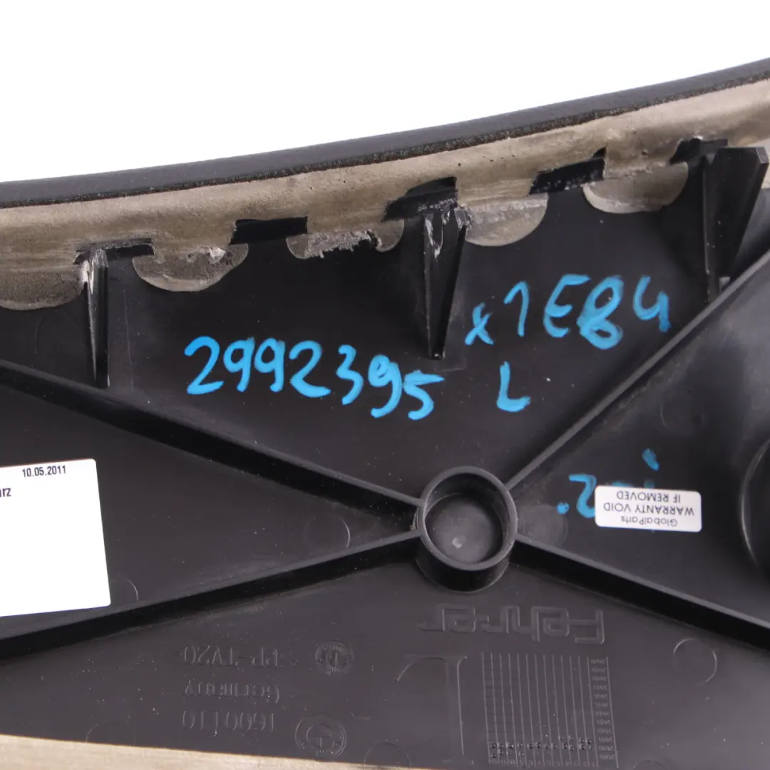 BMW X1 E84 Respaldo Asiento Trasero Izquierdo Acabado Cuero Nevada Negro - SKU 2992395 - Número de pieza 2992395
