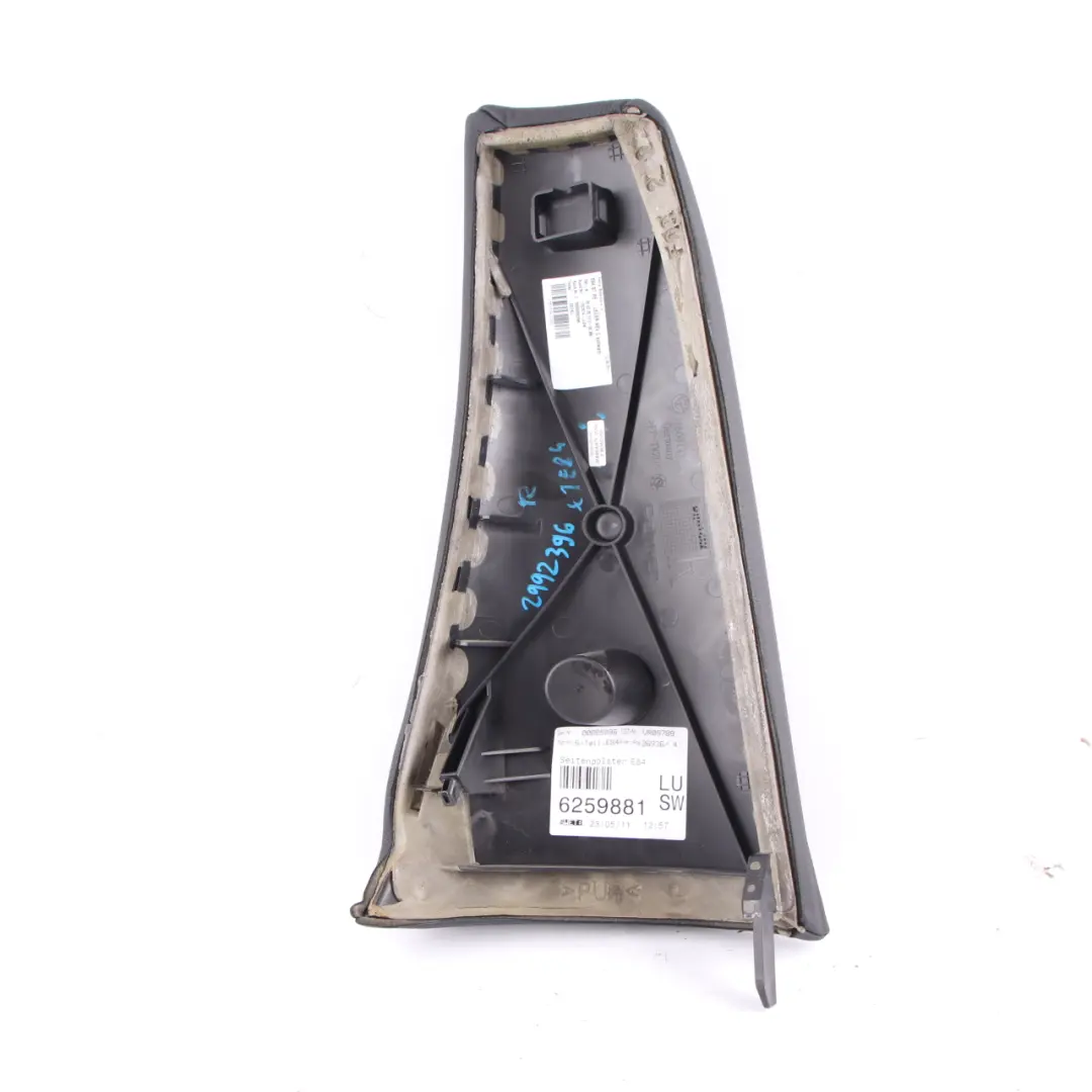 Dossier de siège arrière droit Finition latérale en cuir Nevada Black pour BMW X1 E84 à propos du numéro de pièce 2992396 BMW X1 E84 Dossier de siège arrière droit Finition latérale en cuir Nevada Black - SKU 2992396 - Numéro de pièce 2992396