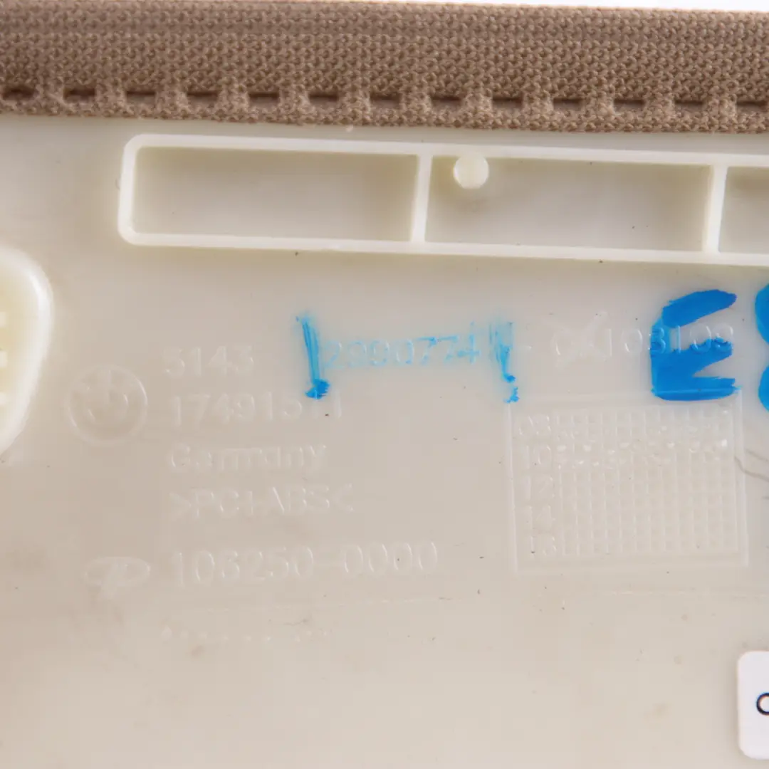 Tapa Columna A Pilar Derecho Embellecedor Savanna Beige 2990774 para BMW X1 E84 con número de pieza 2992438 BMW X1 E84 Tapa Columna A Pilar Derecho Embellecedor Savanna Beige 2990774 - SKU 2992438 - Número de pieza 2992438