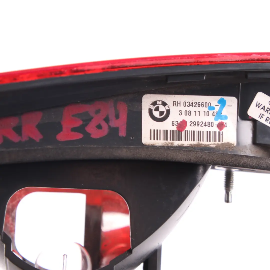 Light BMW X1 E84 In Trunk Lid Tailgate Boot Lamp Right O/S to Rear with Part number 2992480 Rear Light BMW X1 E84 In Trunk Lid Tailgate Boot Lamp Right O/S - SKU 2992480-2 - Part number 2992480