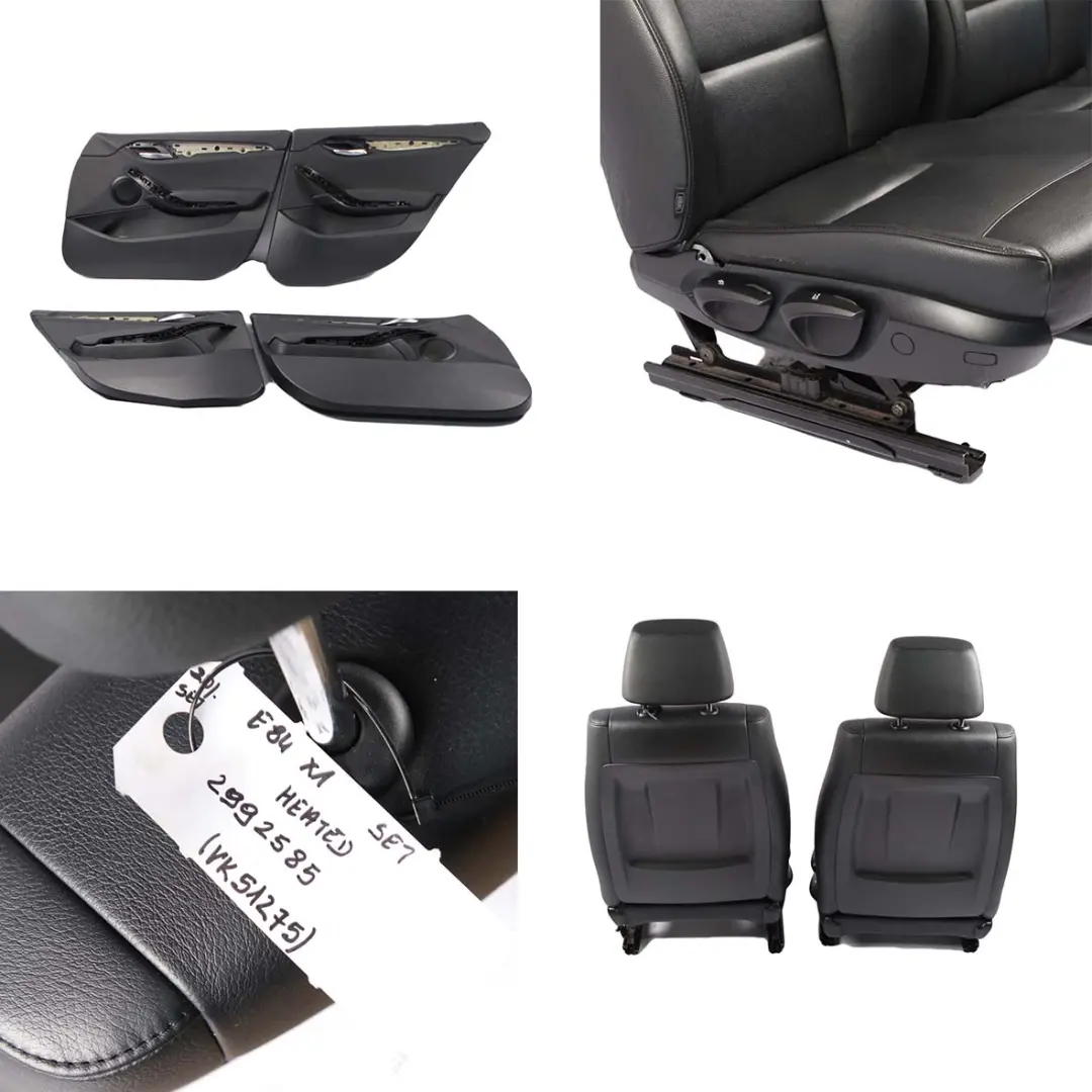  Seats BMW X1 E84 Black Leather Heated Interior Front Rear Seat Set Door Cards - SKU 2992585 - Part number 2992585