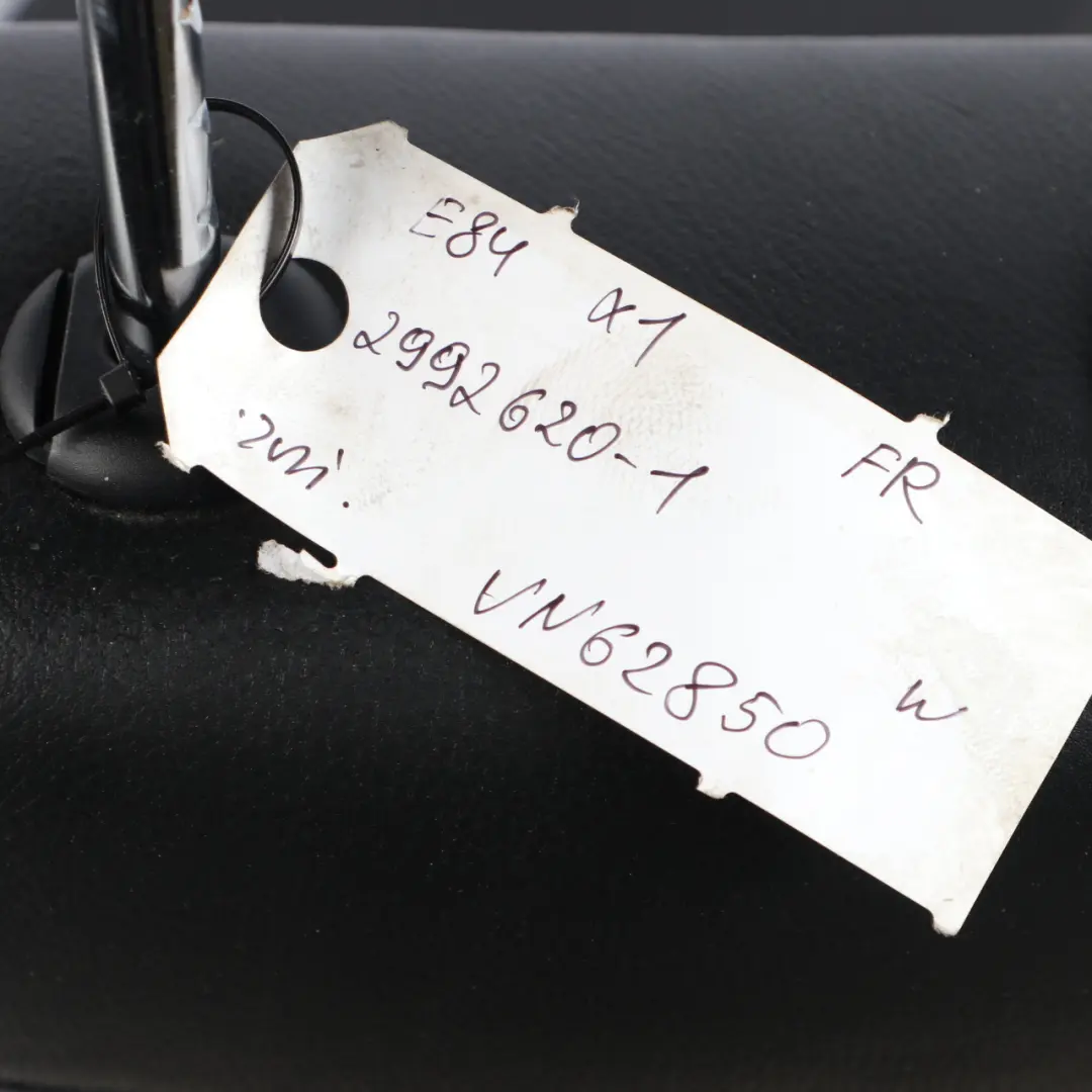 BMW E84 Front Right O/S Seat Back Cover Black Leather Nevada Interior - SKU 2992620-1 - Part number 2992620