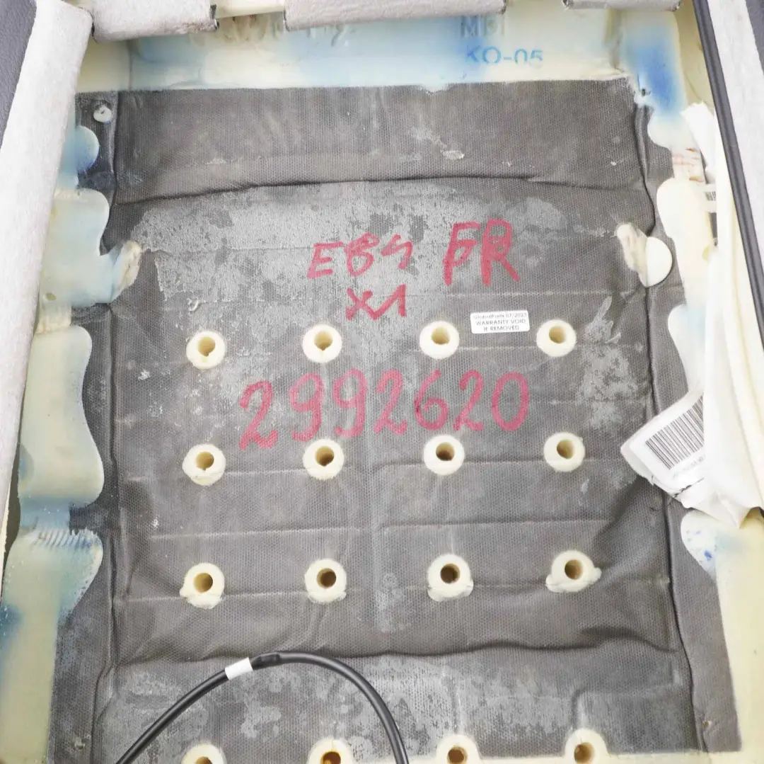 BMW E84 Respaldo Delantero Derecho Calefactable Funda Cuero Negro Nevada - SKU 2992620 - Número de pieza 2992620