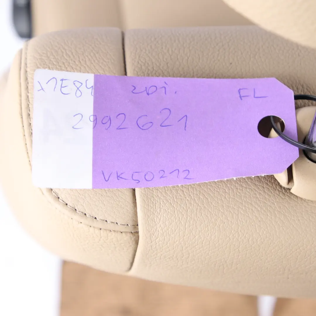 Front Seat BMW X1 E84 Left N/S Leather Nevada Beige Passenger Side to with Part number 2992621 Front Seat BMW X1 E84 Left N/S Leather Nevada Beige Passenger Side - SKU 2992621-2 - Part number 2992621