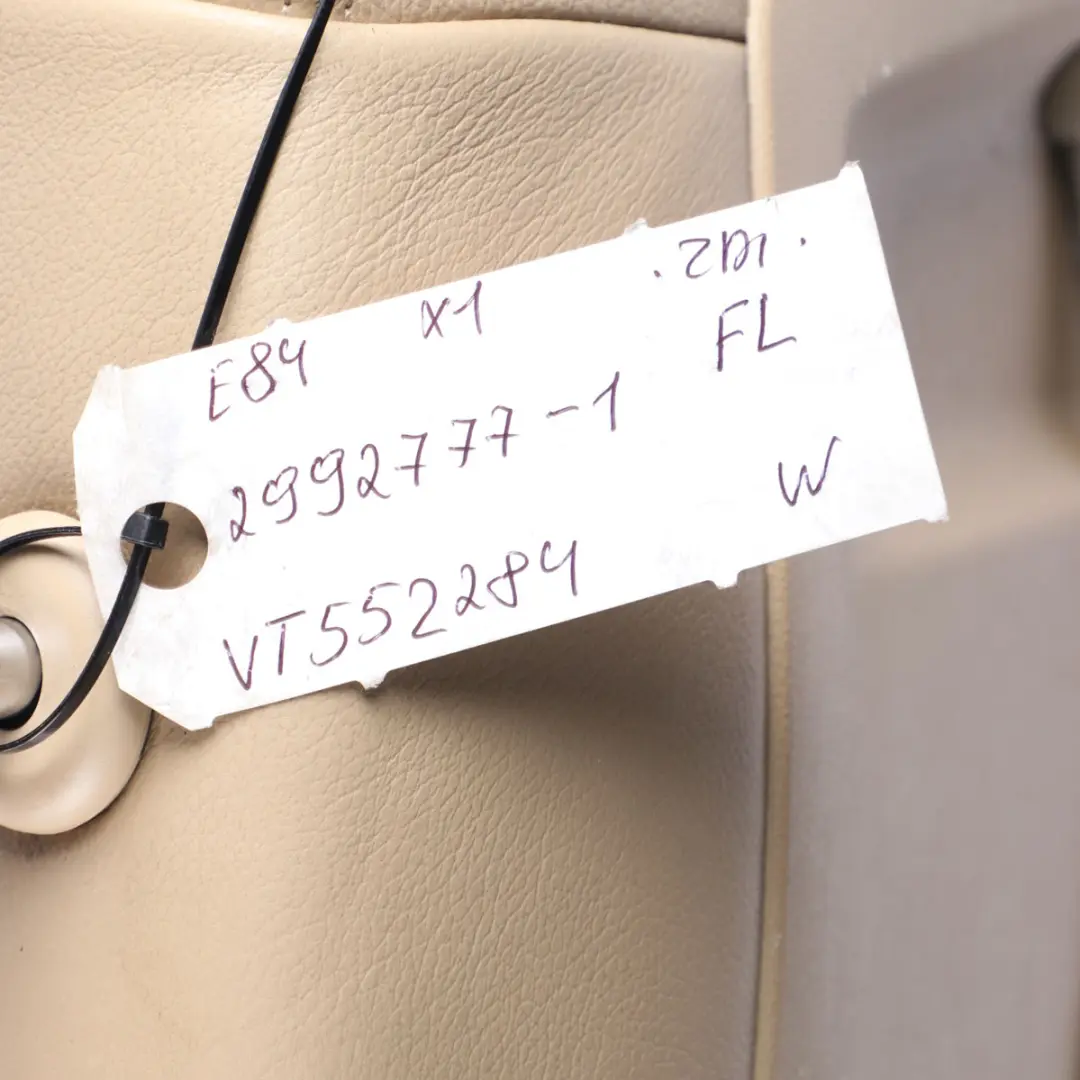  Front Seat BMW X1 E84 Left N/S M Sport Leather Nevada Savanna Beige Interior - SKU 2992777-1 - Part number 2992777