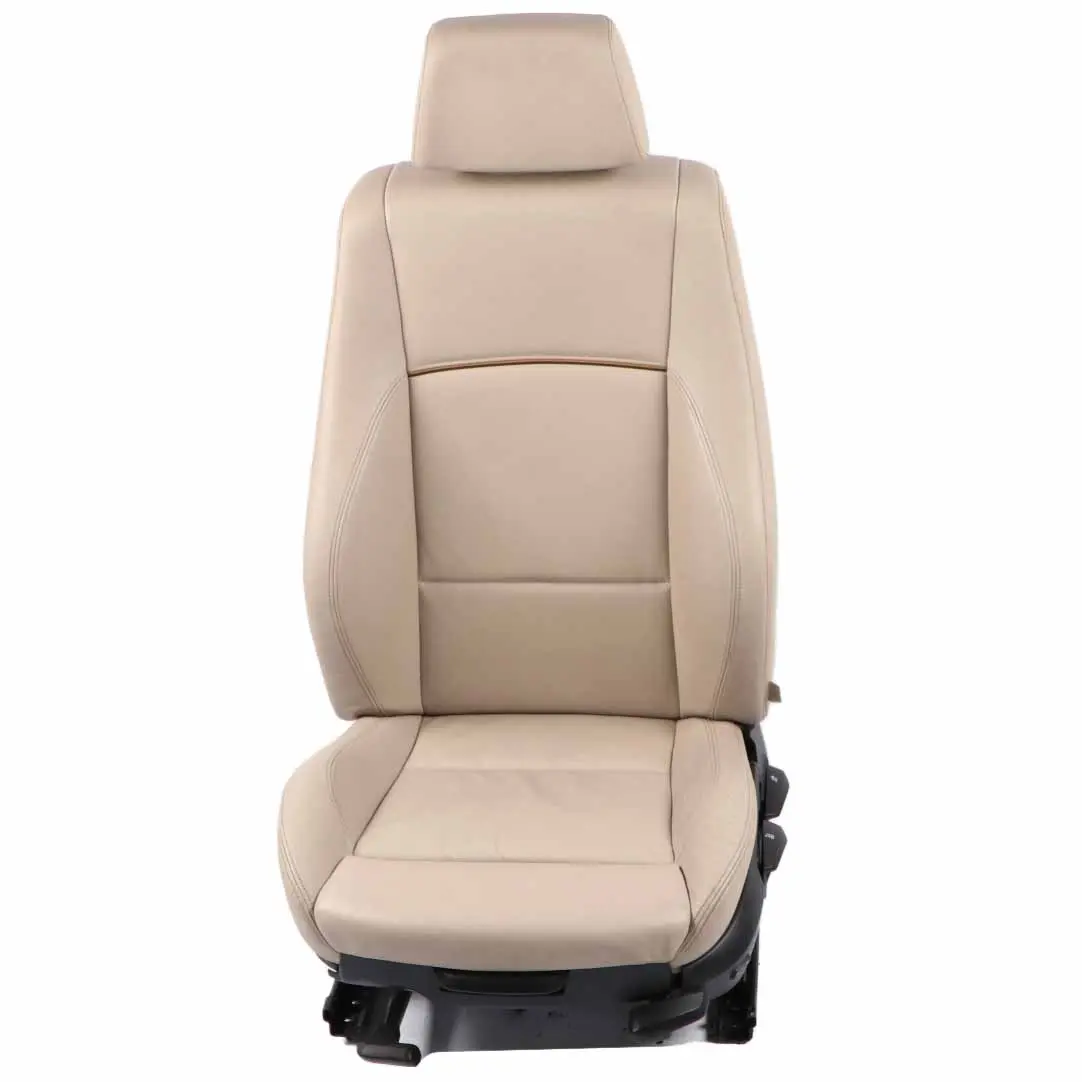 BMW X1 E84 Első Ülés Bal M Sport Bőr Nevada Oyster Szegéllyel Fekete Sárga