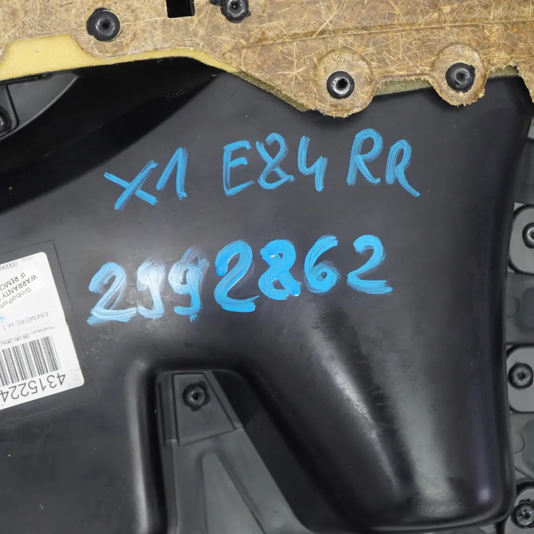 BMW E84 Scheda Porta Posteriore Destra Tessuto Panno Elektra Antracite - SKU 2992862 - Numero di parte 7327222