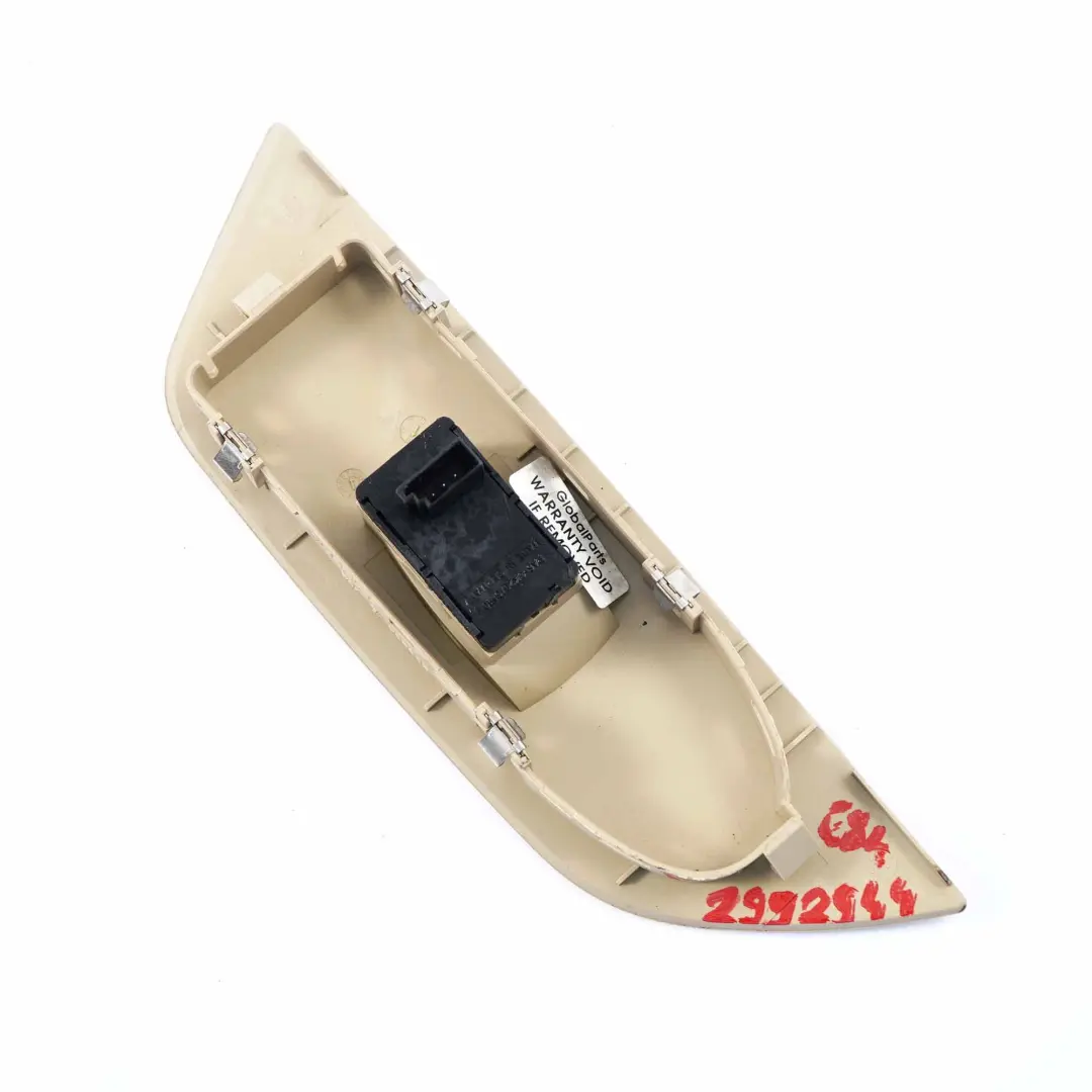 Interruptor Control Elevalunas Boton Derecho Beige para BMW X1 E84 con número de pieza 2992944 BMW X1 E84 Interruptor Control Elevalunas Boton Derecho Beige - SKU 2992944 - Número de pieza 2992944