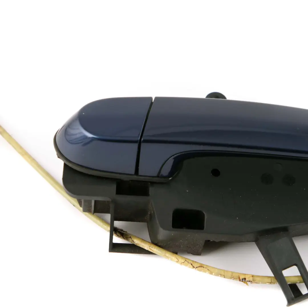 Left Outside Door Grab Handle N/S Tiefseeblau Deep Sea Blue A76 to BMW X1 E84 Rear with Part number 2992975 BMW X1 E84 Rear Left Outside Door Grab Handle N/S Tiefseeblau Deep Sea Blue A76 - SKU 2992975-DSB - Part number 2992975