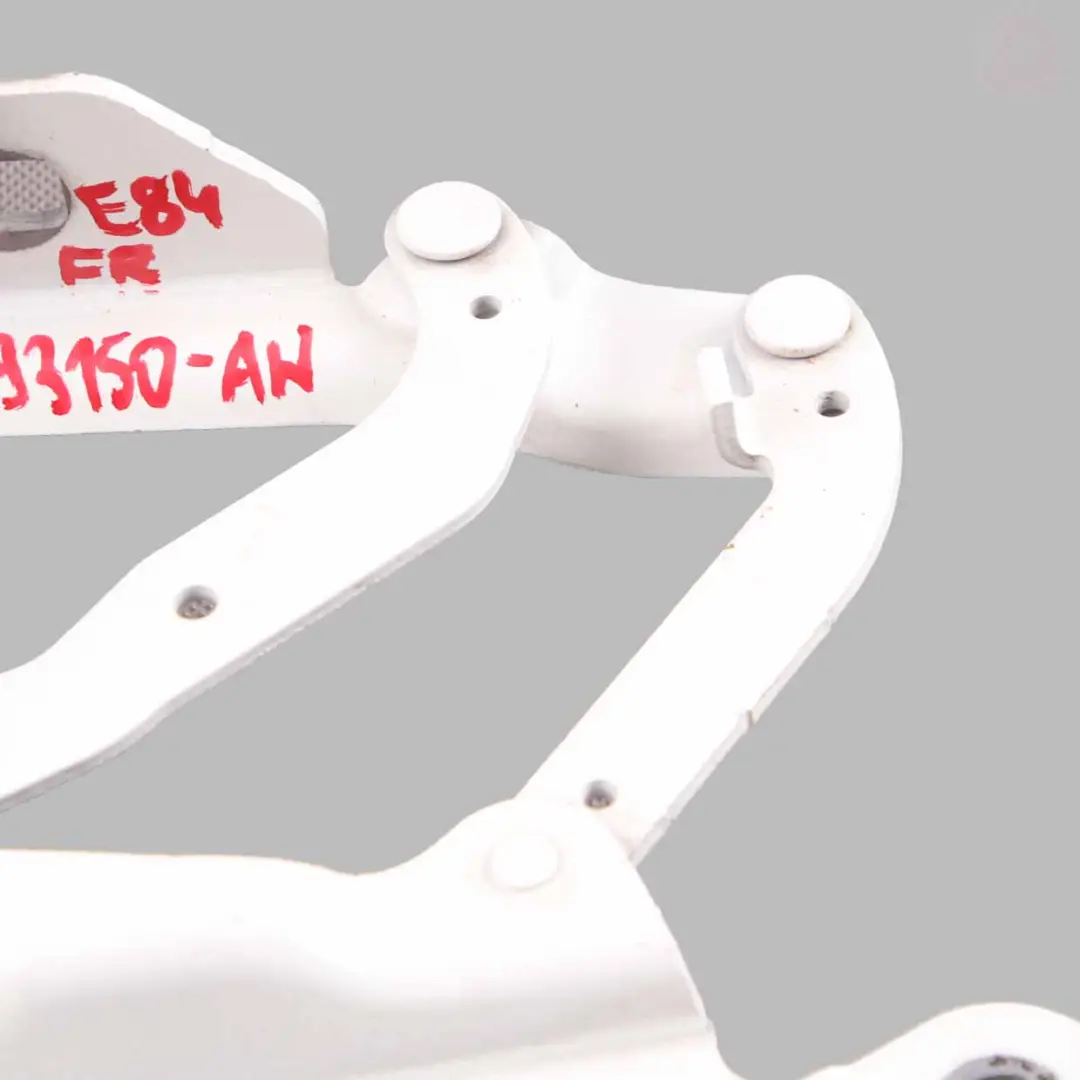 Capó Bisagra Derecha Alpinweiss Blanco Alpino - 300 2990360 para BMW X1 E84 con número de pieza 2993150 BMW X1 E84 Capó Bisagra Derecha Alpinweiss Blanco Alpino - 300 2990360 - SKU 2993150-AW - Número de pieza 2993150