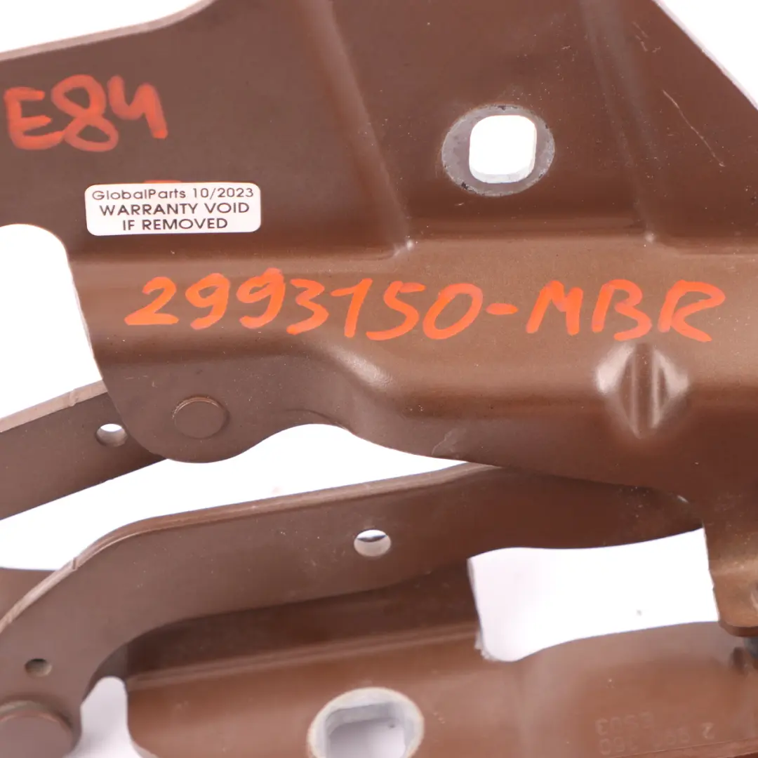 BMW X1 E84 Bonnet Hood Hinge Front Right O/S Marrakesch Brown - B09 2990360 - SKU 2993150-MBR - Part number 2993150
