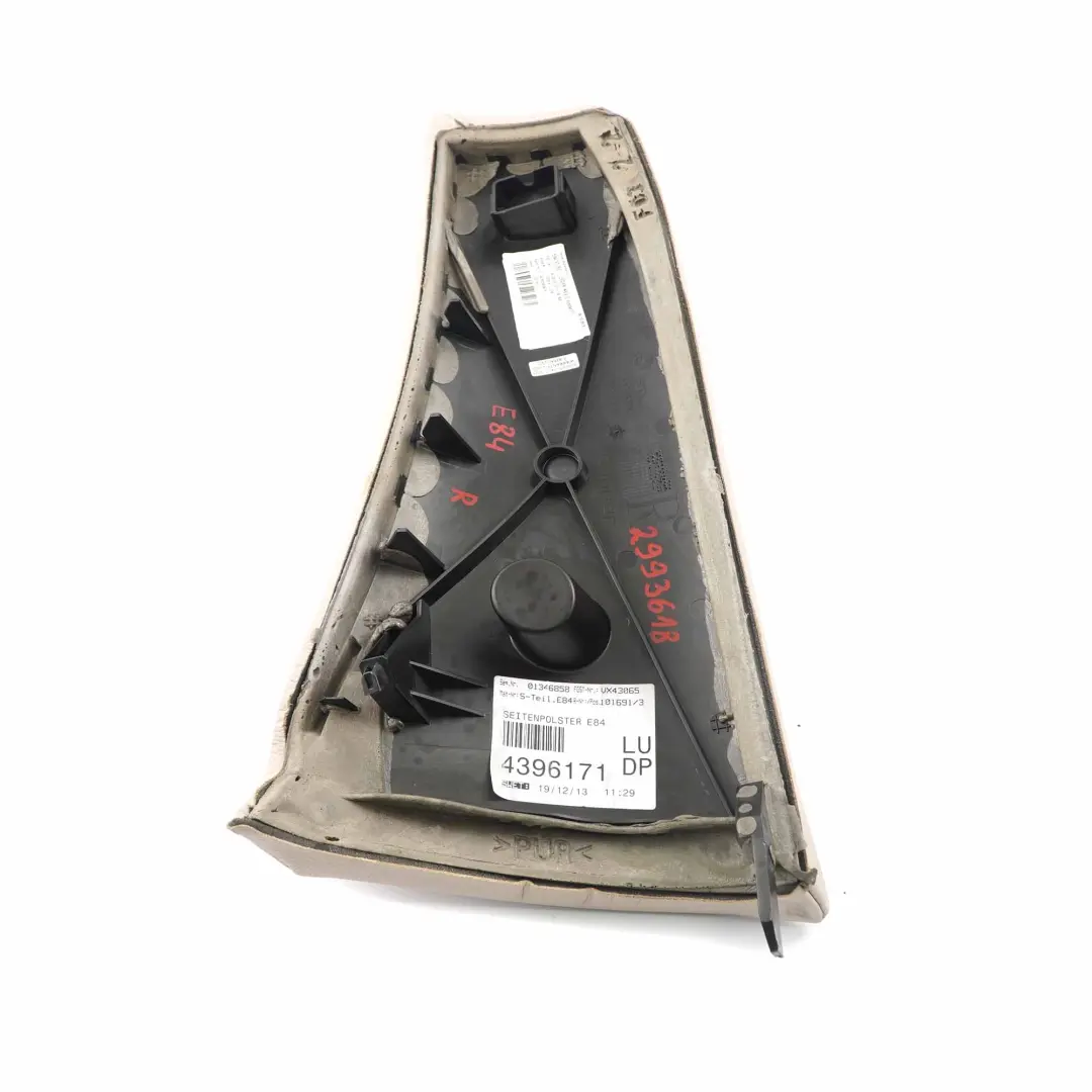 Respaldo Asiento Trasero Derecho Lateral Acabado Cuero Oyster para BMW X1 E84 con número de pieza 2993618 BMW X1 E84 Respaldo Asiento Trasero Derecho Lateral Acabado Cuero Oyster - SKU 2993618 - Número de pieza 2993618