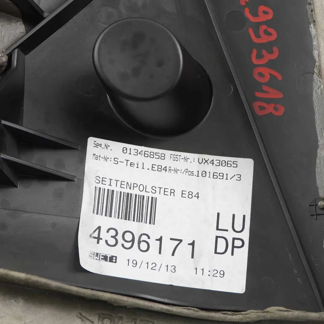 BMW X1 E84 Schienale Sedile Posteriore Destro Finitura Laterale Pelle Oyster - SKU 2993618 - Numero di parte 2993618