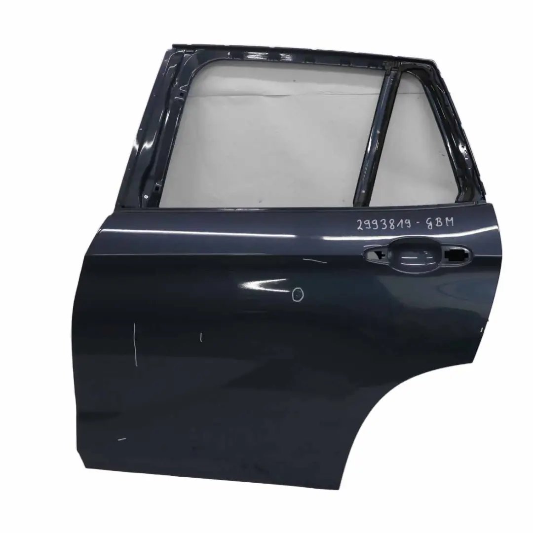 Door Rear Left N/S Graphitblau Graphite Blue Metallic - B07 to BMW X1 E84 with Part number 2993819 BMW X1 E84 Door Rear Left N/S Graphitblau Graphite Blue Metallic - B07 - SKU 2993819-GBM - Part number 2993819