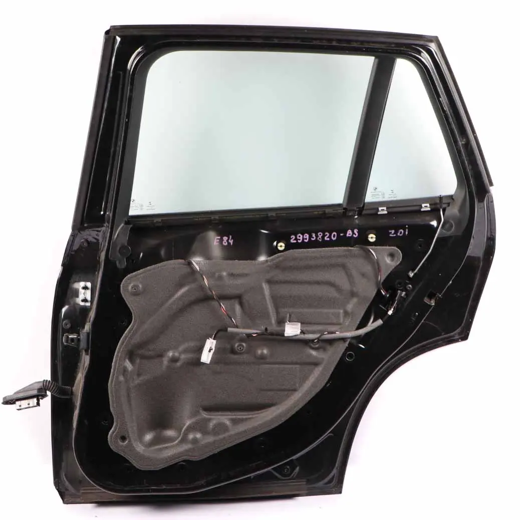 Door Rear Right O/S Black Sapphire Metallic - 475 to BMW X1 E84 with Part number 2993820 BMW X1 E84 Door Rear Right O/S Black Sapphire Metallic - 475 - SKU 2993820-BS - Part number 2993820