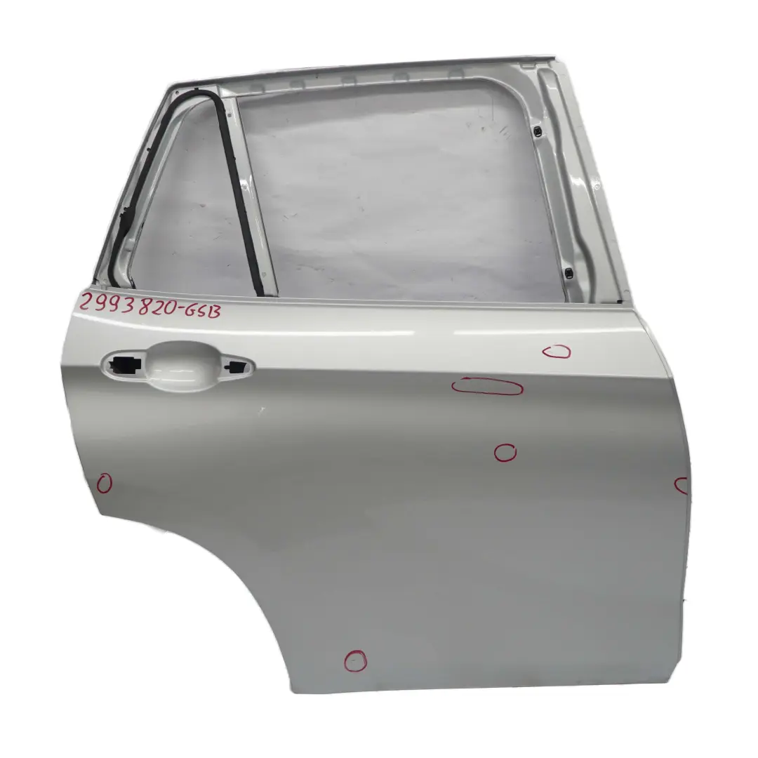 Puerta Trasera Derecha Glacier Silber Silver Metallic - A83 para BMW X1 E84 con número de pieza 2993820 BMW X1 E84 Puerta Trasera Derecha Glacier Silber Silver Metallic - A83 - SKU 2993820-GSB - Número de pieza 2993820