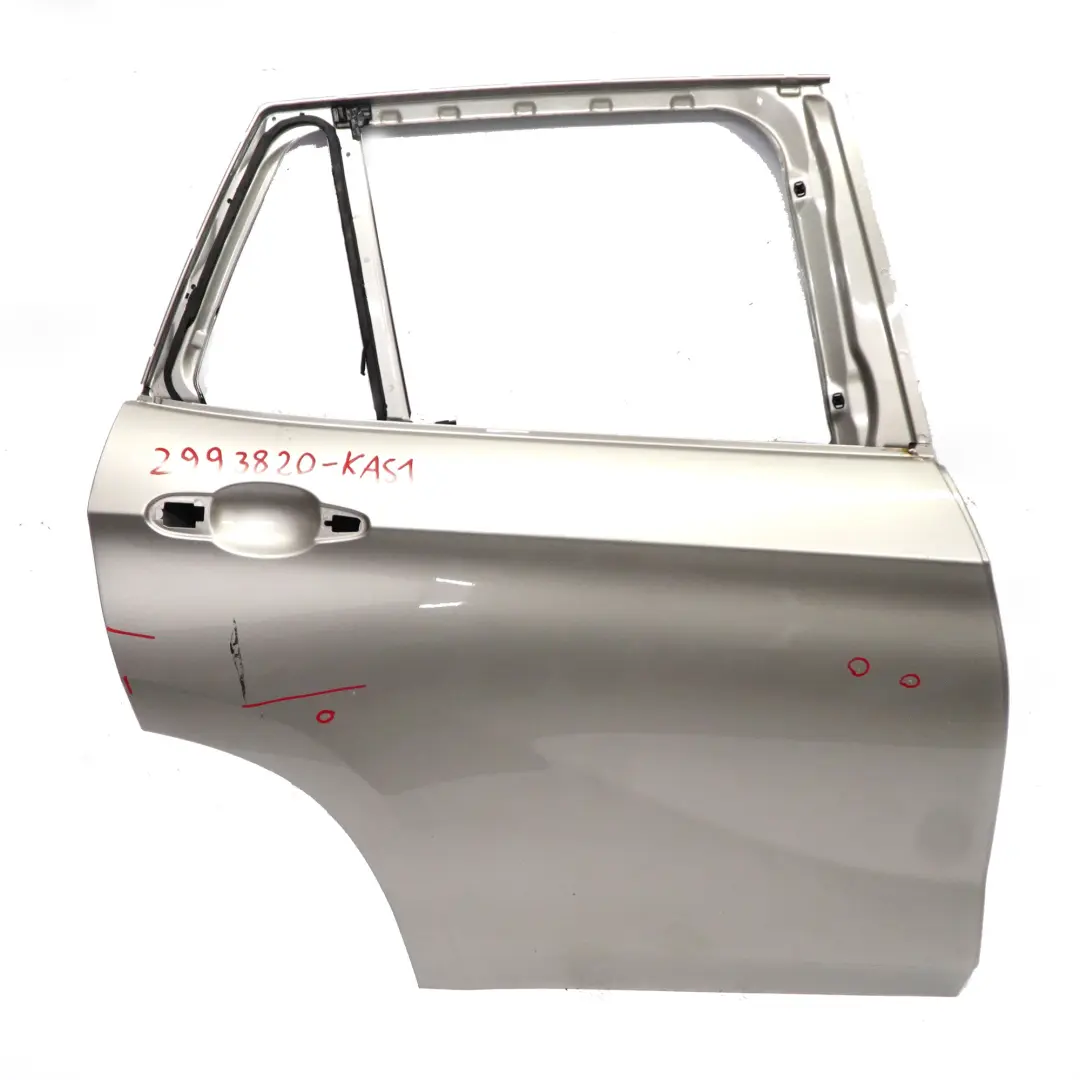 Door Rear Right O/S Kaschmirsilber Cashmere Silver Metallic - A72 to BMW X1 E84 with Part number 2993820 BMW X1 E84 Door Rear Right O/S Kaschmirsilber Cashmere Silver Metallic - A72 - SKU 2993820-KAS1 - Part number 2993820