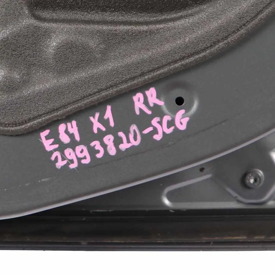Door Rear Right O/S Spacegrau Space Grey Metallic - A52 to BMW X1 E84 with Part number 2993820 BMW X1 E84 Door Rear Right O/S Spacegrau Space Grey Metallic - A52 - SKU 2993820-SCG - Part number 2993820