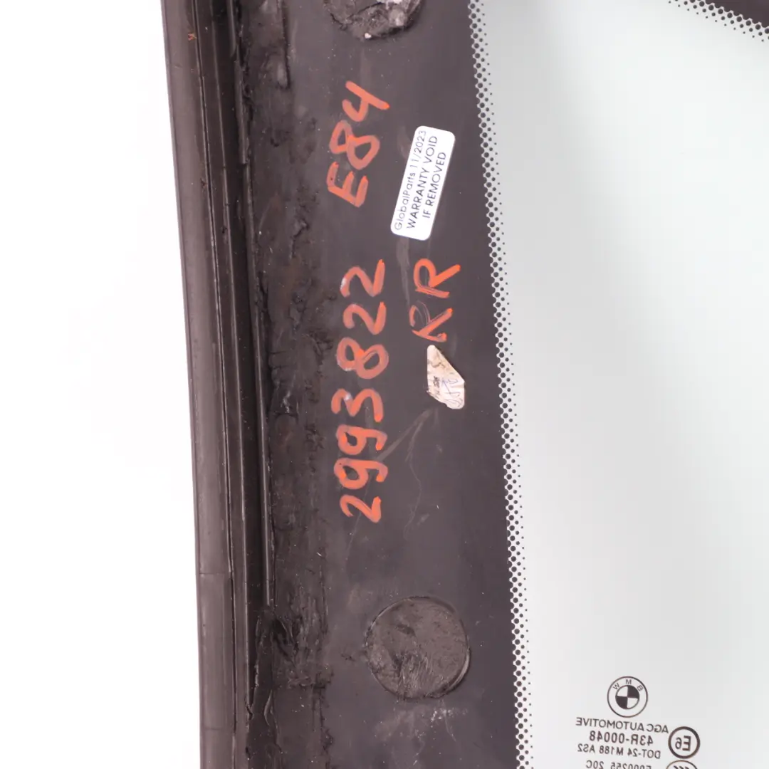 BMW X1 E84 Szyba Boczna Drzwi Prawy Tył Prawa Tylna AS2 - SKU 2993822 - Numer Części 2993822