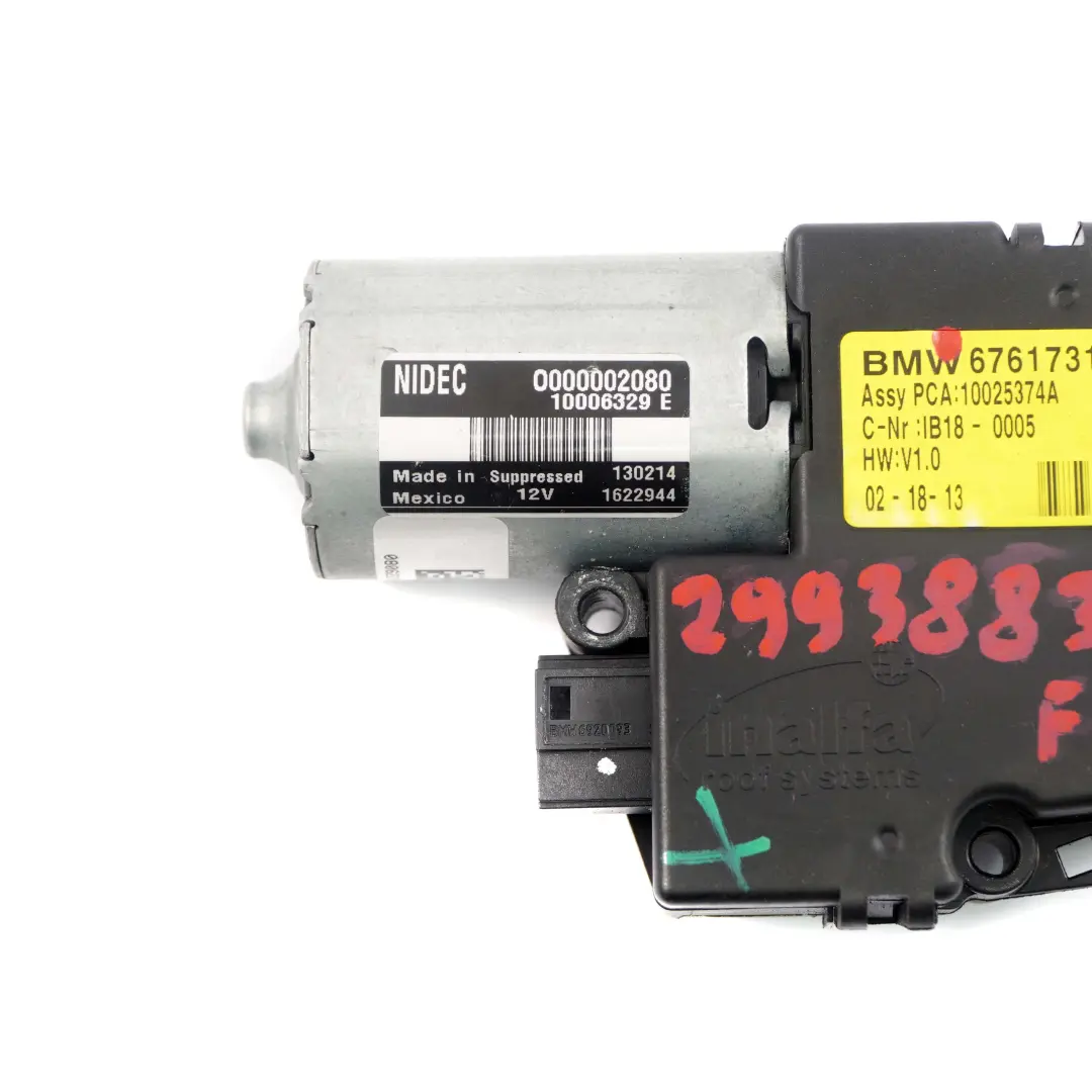 BMW Mini F56 F55 F60 Moteur Toit Ouvrant Panoramique Actionneur - SKU 2993883 - Numéro de pièce 2993883