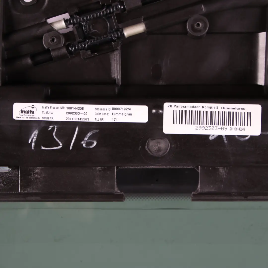 BMW E84 Panoramic Sunroof Sliding Glass Roof Window Panel Unit Himmelgrau - SKU 2993898 - Part number 2993898