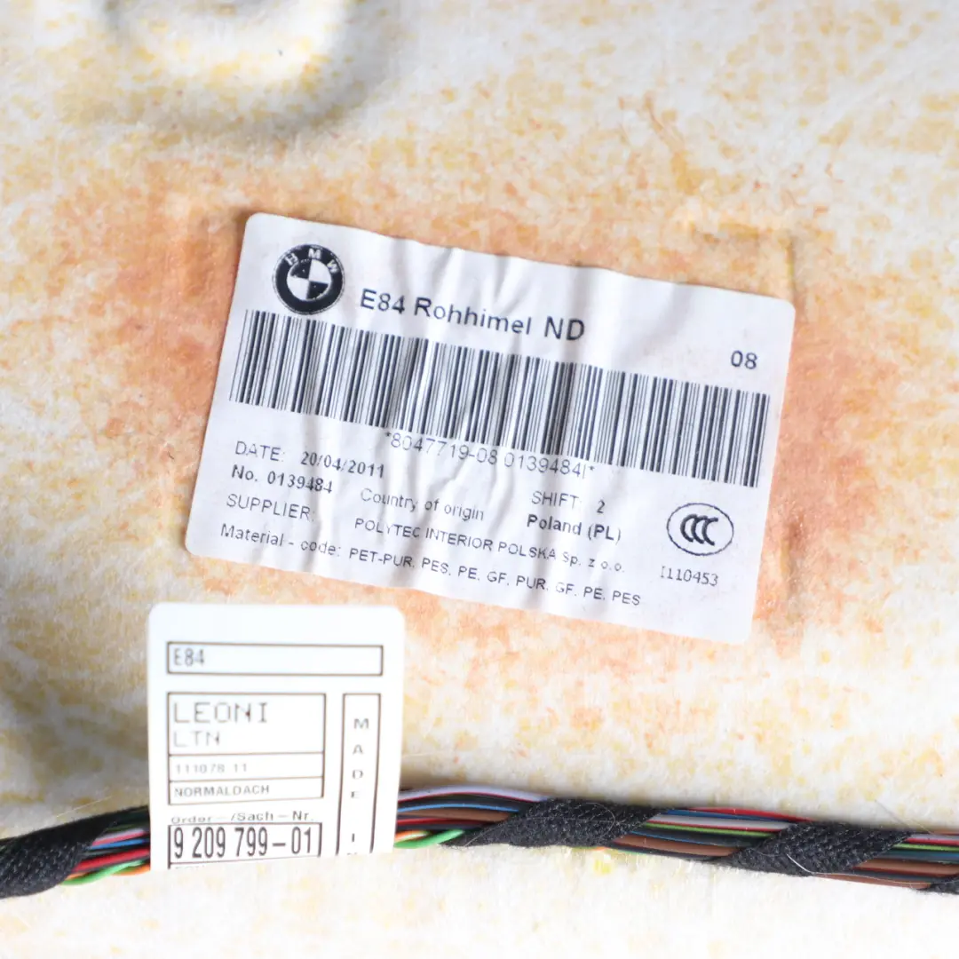 Complete Headlining BMW X1 E84 Roof Lining Black M Sport + Pillars Handles to with Part number 2994166 Complete Headlining BMW X1 E84 Roof Lining Black M Sport + Pillars Handles - SKU 2994166-1 - Part number 2994166