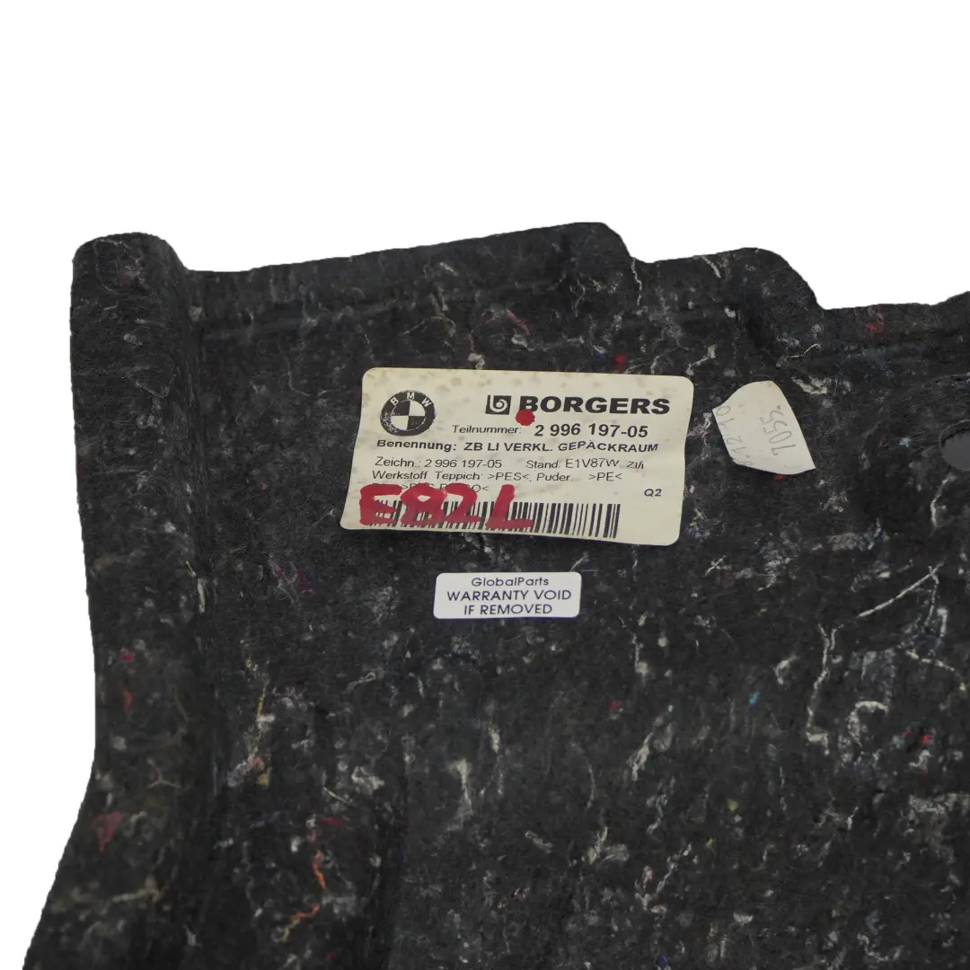 Reihe E82 Coupe Verkleidung Gepäckraum links 5147 für BMW 1 mit Teilenummer 2996197 BMW 1 Reihe E82 Coupe Verkleidung Gepäckraum links 5147 - SKU 2996197 - Teilenummer 2996197