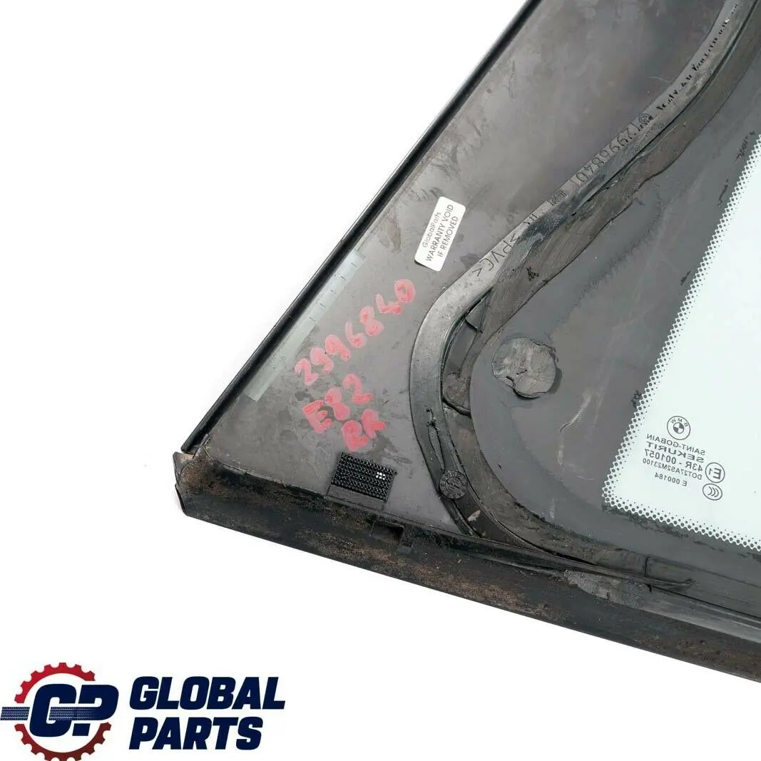 BMW E82 Finestrino Posteriore Destra Nero Lucido AS2 5137 - SKU 2996840 - Numero di parte 2996840
