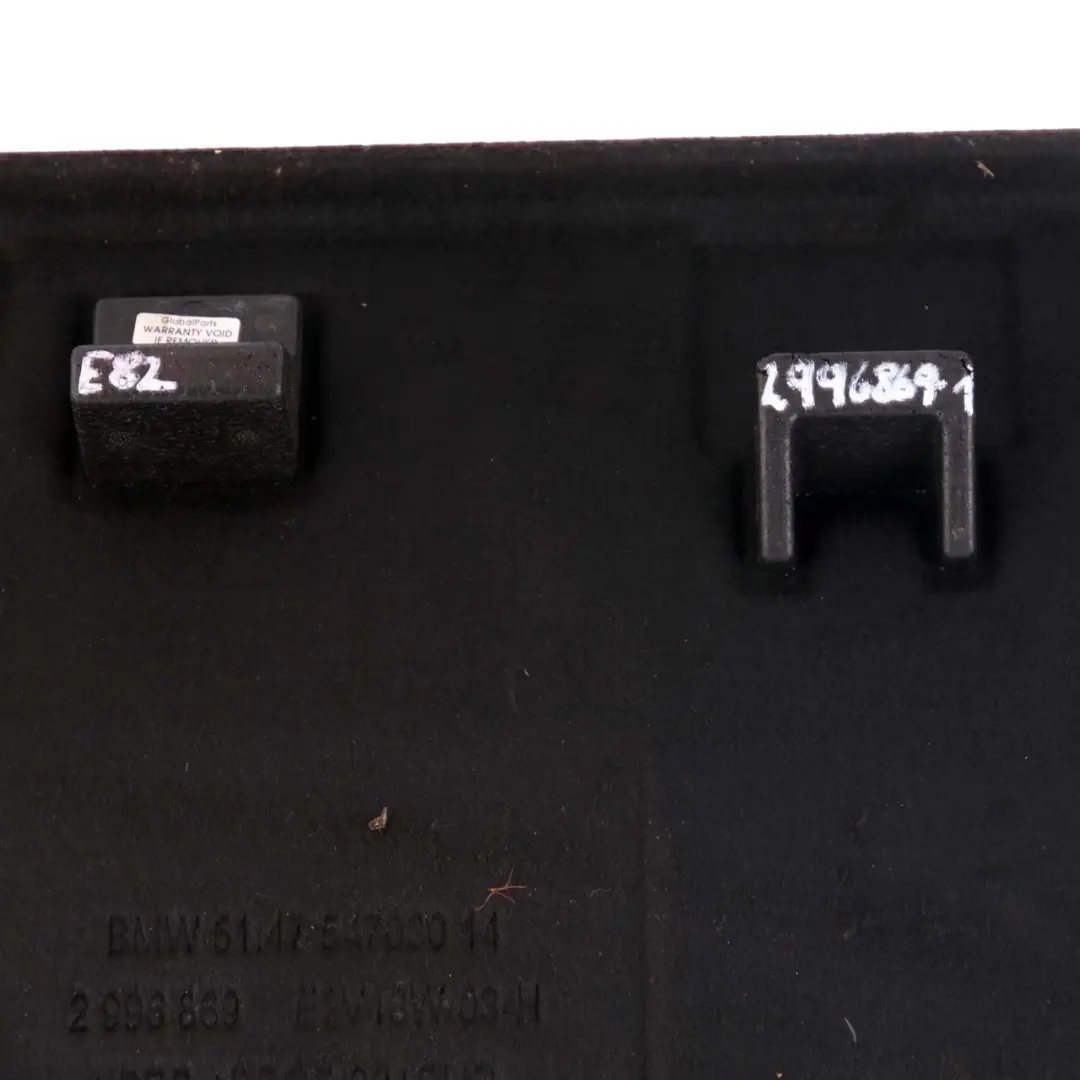 Boden Teppich Gepäckraum Verkleidung Blende Schwarz für BMW E82 mit Teilenummer 2996869 BMW E82 Boden Teppich Gepäckraum Verkleidung Blende Schwarz - SKU 2996869-1 - Teilenummer 2996869