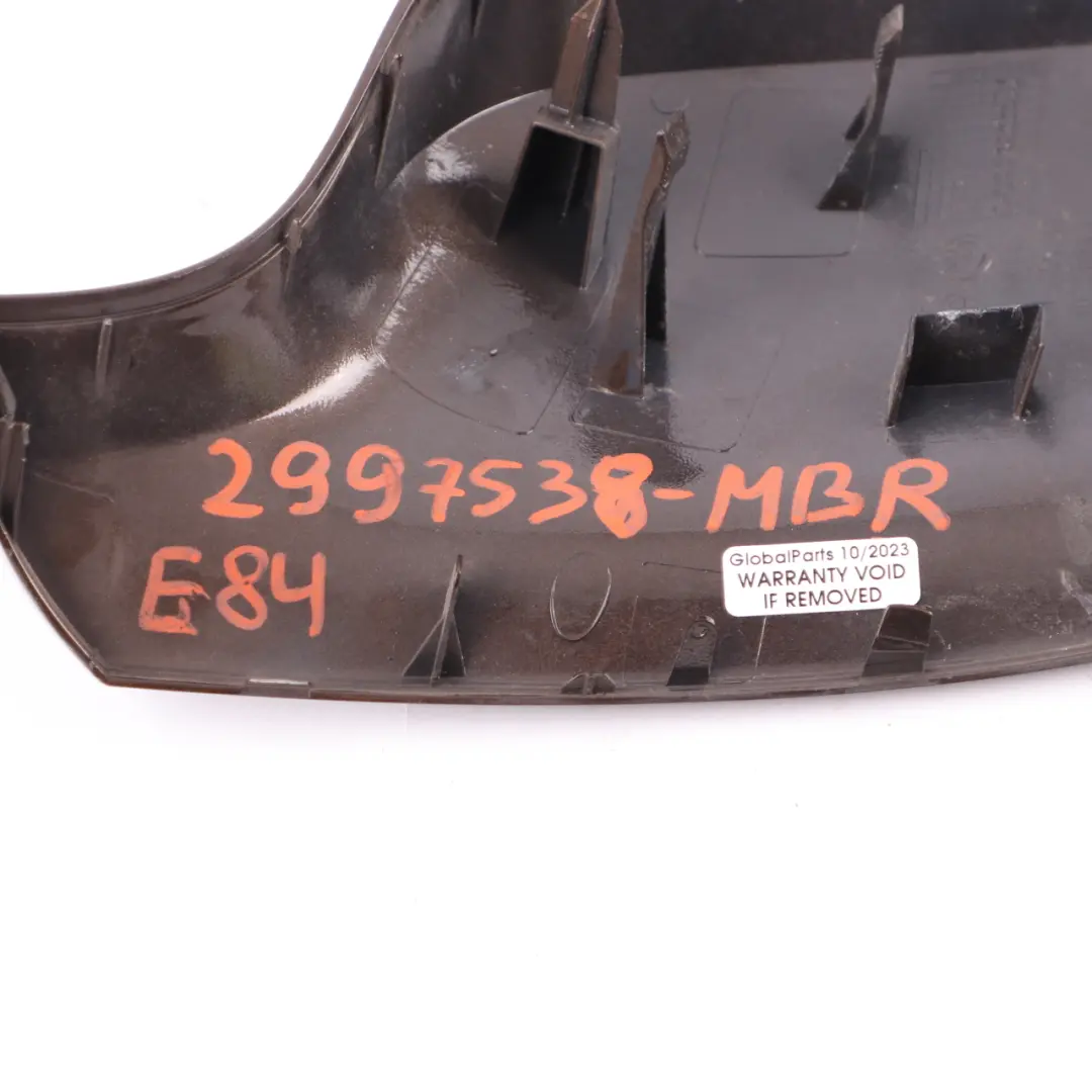 Wing Mirror Cover BMW X3 E83 LCI X1 E84 Right O/S Cap Marrakesch Brown - B09 to with Part number 2997538 Wing Mirror Cover BMW X3 E83 LCI X1 E84 Right O/S Cap Marrakesch Brown - B09 - SKU 2997538-MBR - Part number 2997538