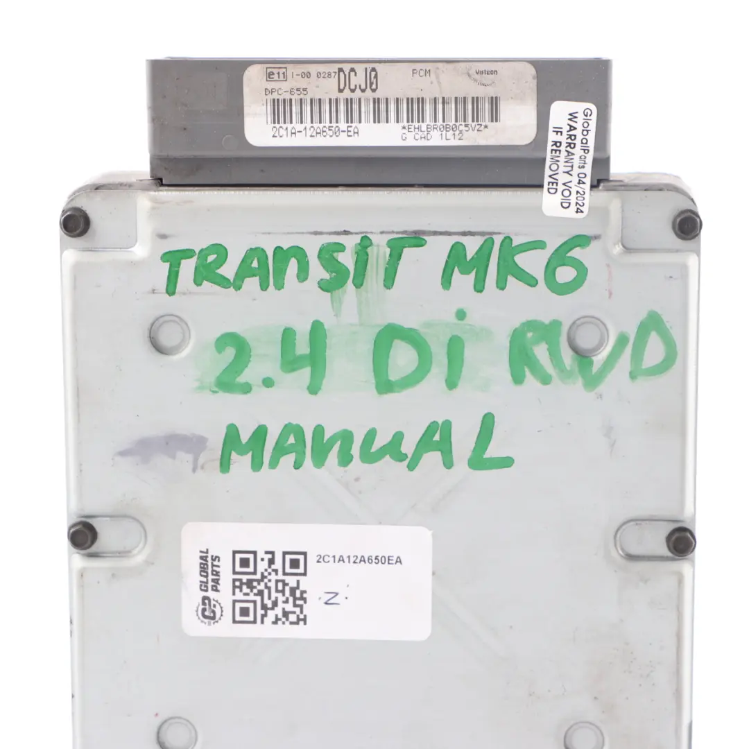Ford Transit MK6 2.4 TDDI Diesel Engine Control Unit ECU Manual - SKU 2C1A12A650EA - Part number 2C1A12A650EA