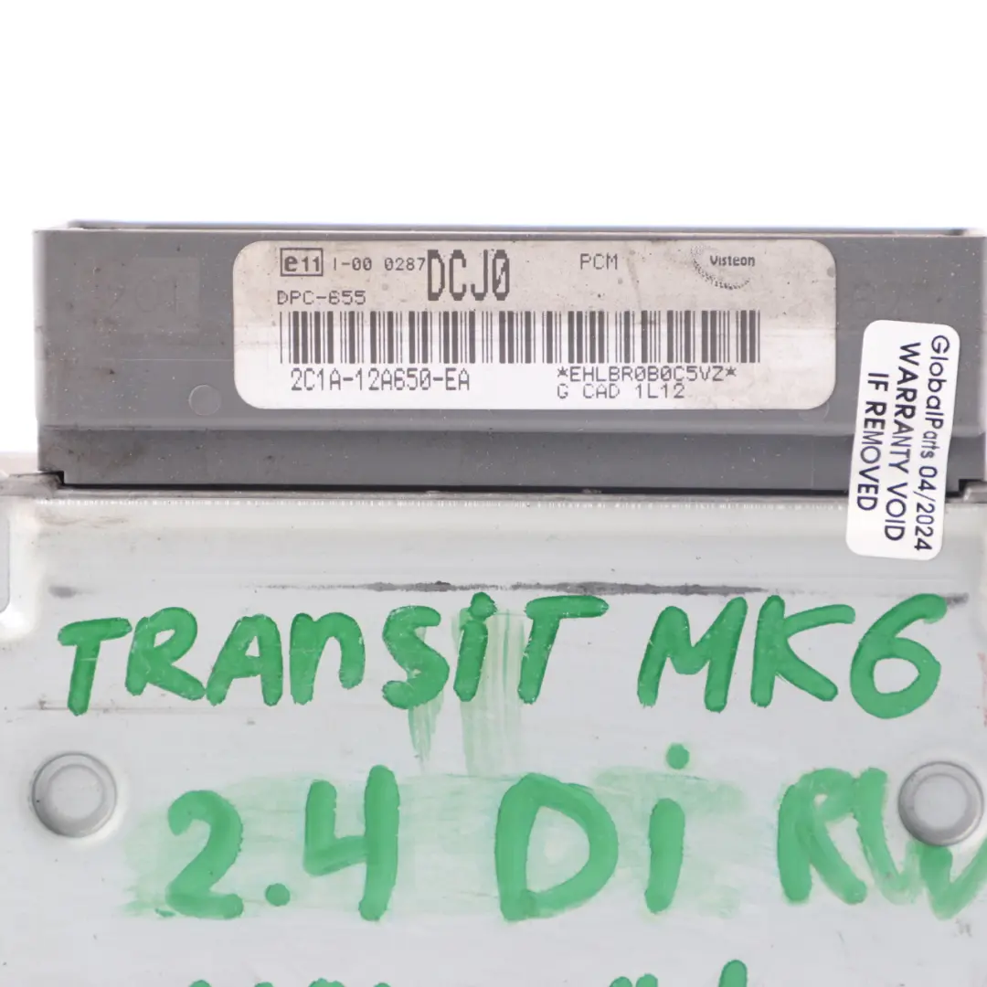 Ford Transit MK6 2.4 TDDI Diesel Unidad de Control Motor ECU Manual - SKU 2C1A12A650EA - Número de pieza 2C1A12A650EA