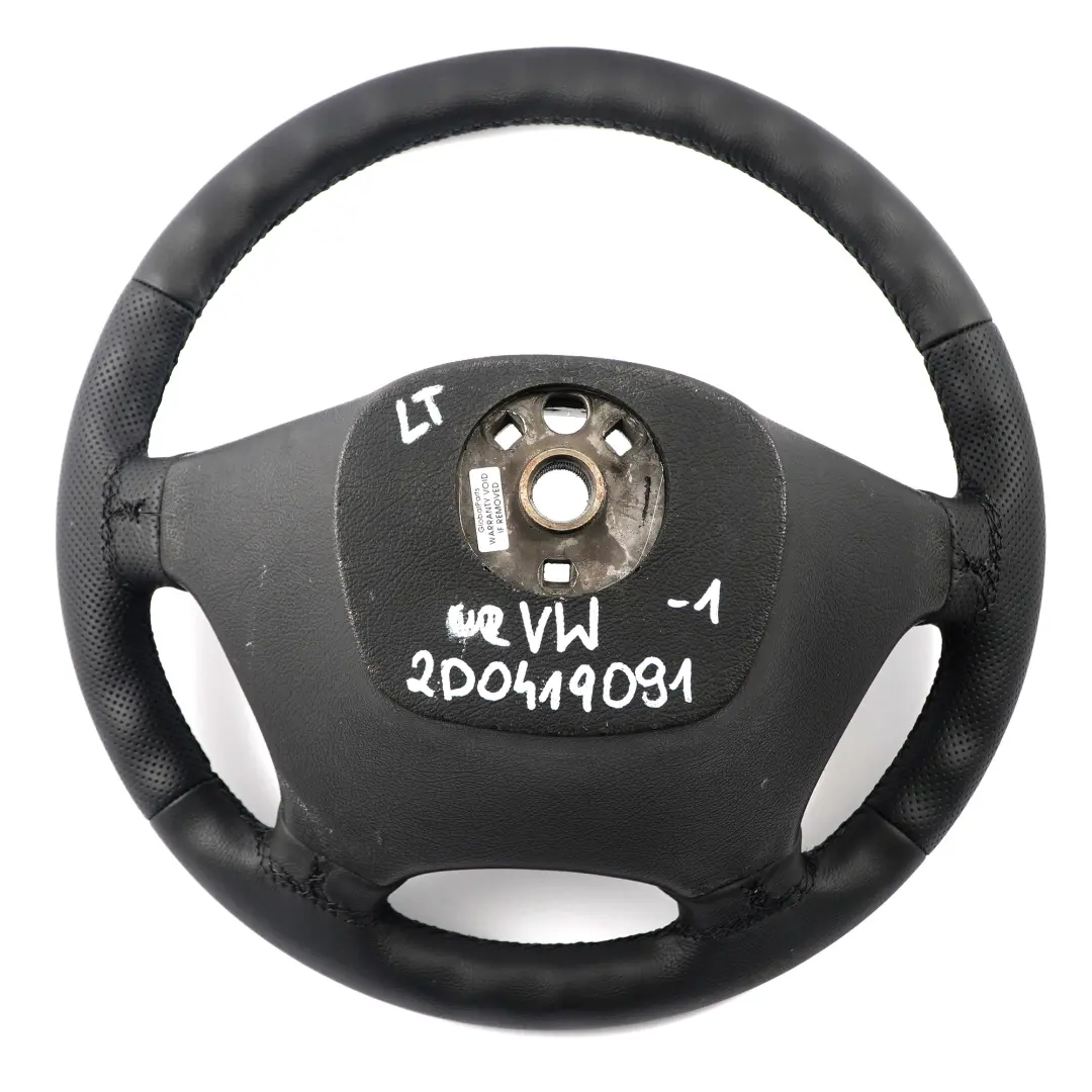 VW Volkswagen LT 35 NEW Black Leather Steering Wheel Black Thread - SKU 2D0419091-1 - Part number 2D0419091