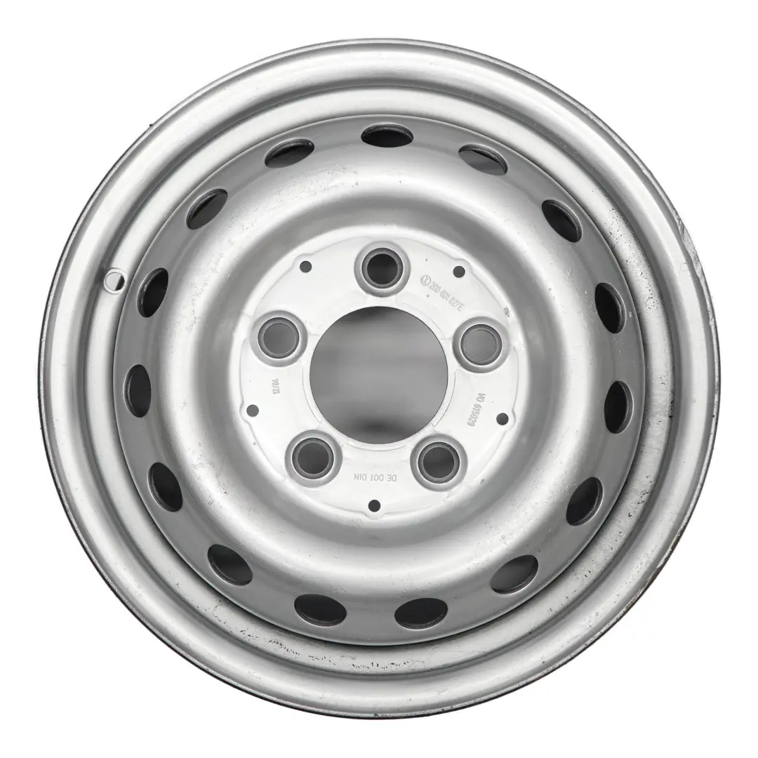 Llanta de acero plateada 15" 6J ET:75 para VW Volkswagen LT 35 con número de pieza 2D0601027E VW Volkswagen LT 35 Llanta de acero plateada 15" 6J ET:75 - SKU 2D0601027E - Número de pieza 2D0601027E